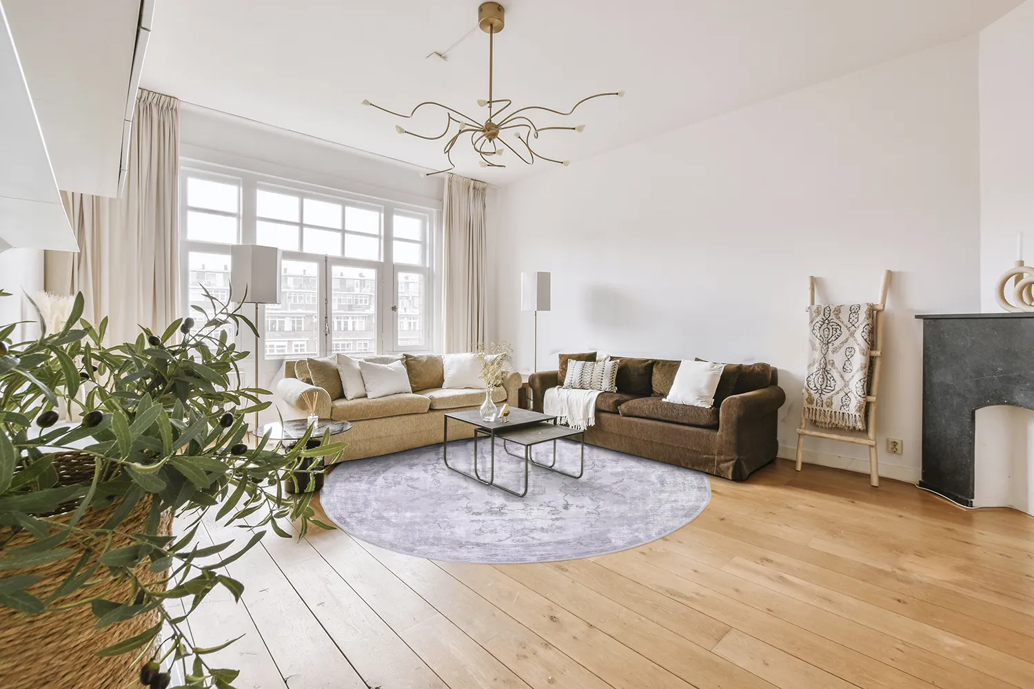 Kerek szőnyeg - Gombalia (világoslila)