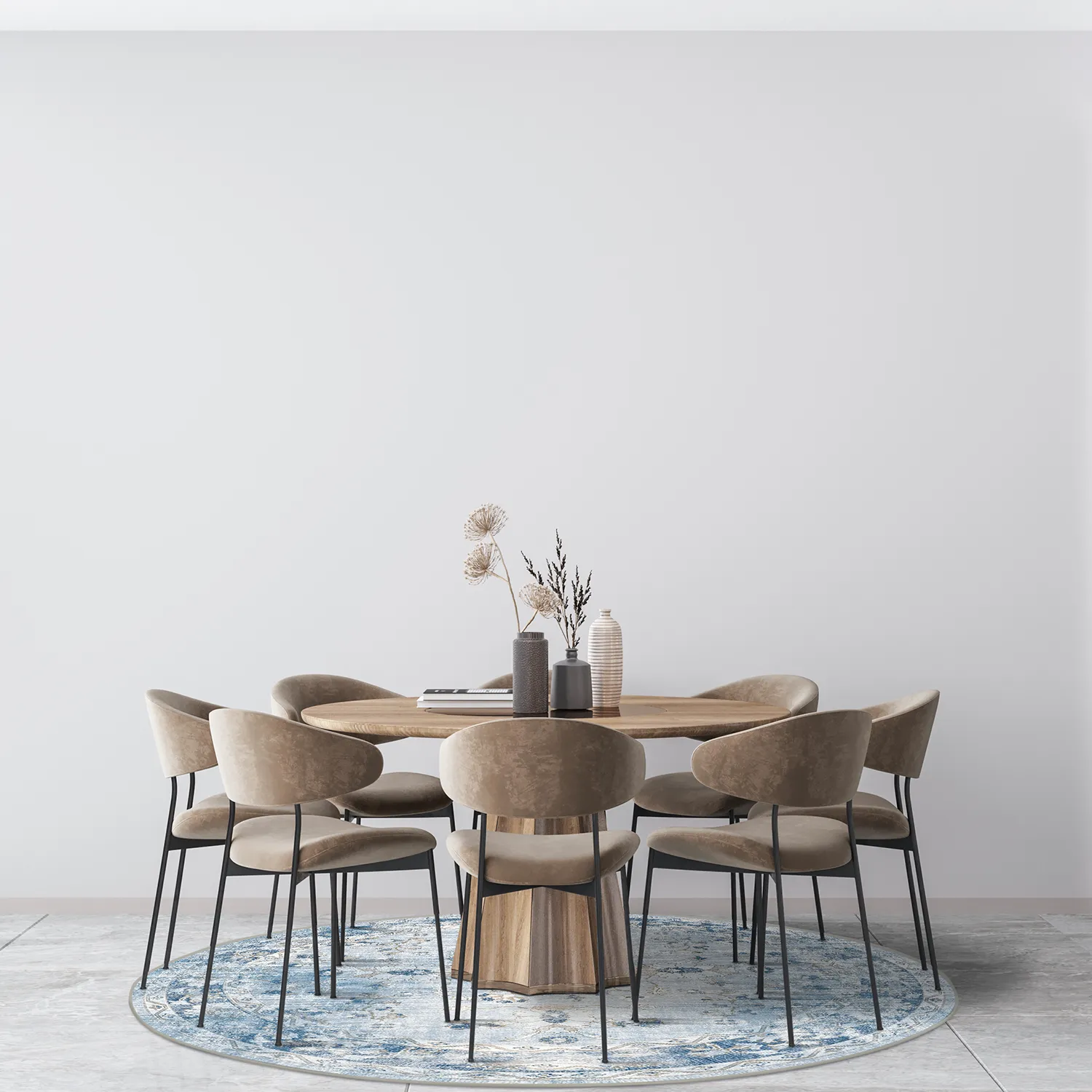 Kerek szőnyeg - Gombalia (ljuskék)