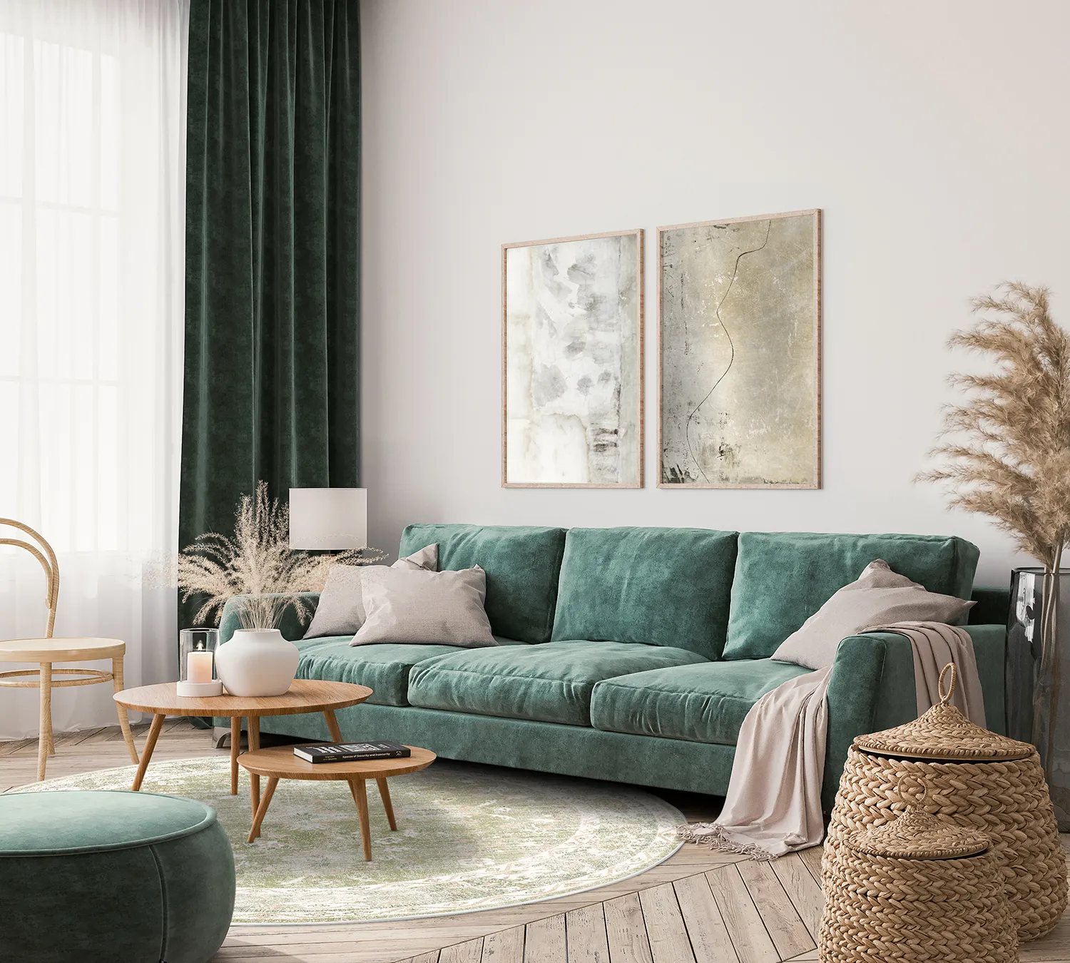 Kerek szőnyeg - Gombalia (világoszöld)