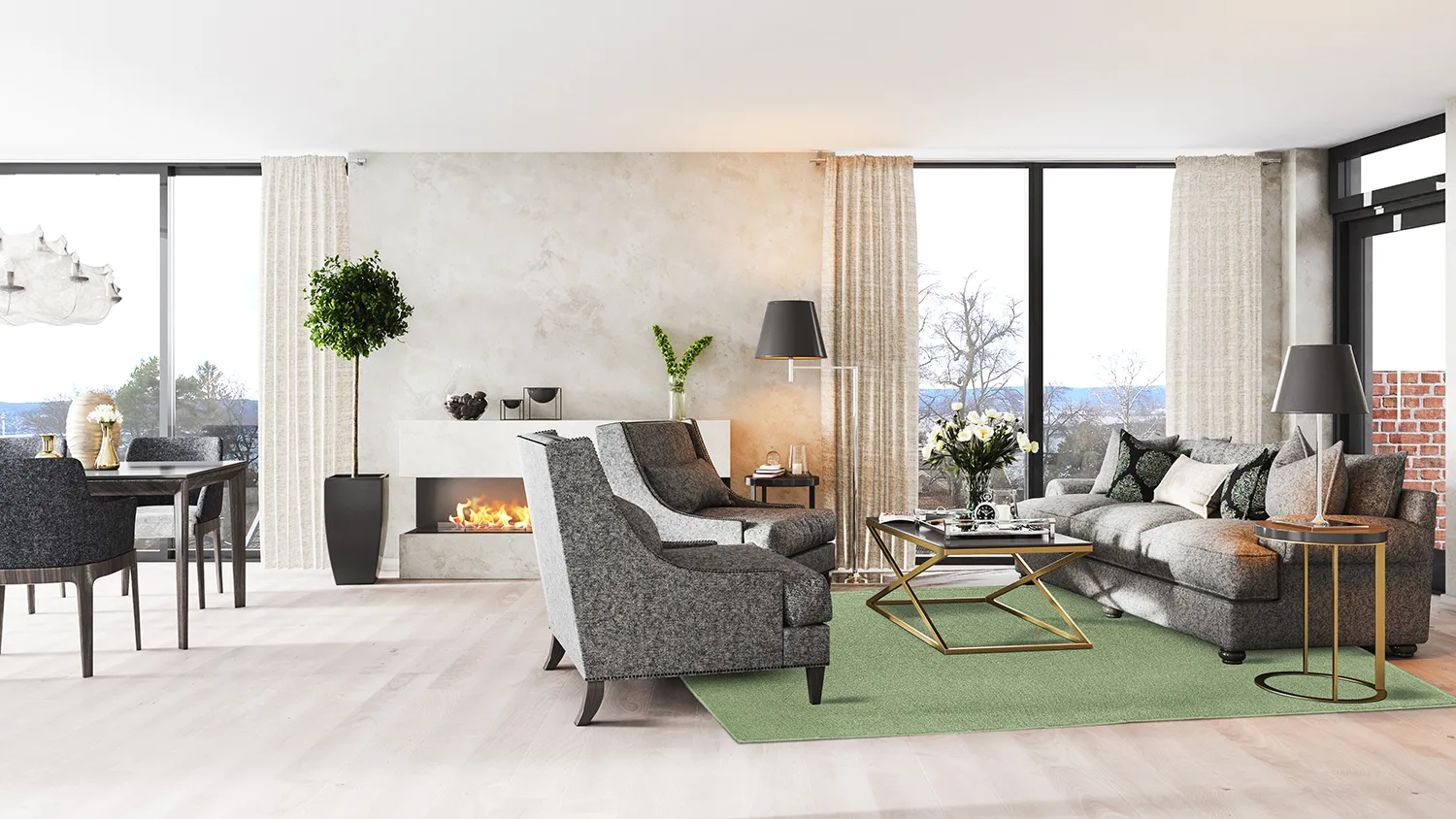 Gyapjúszőnyeg - Hamilton (Chive)