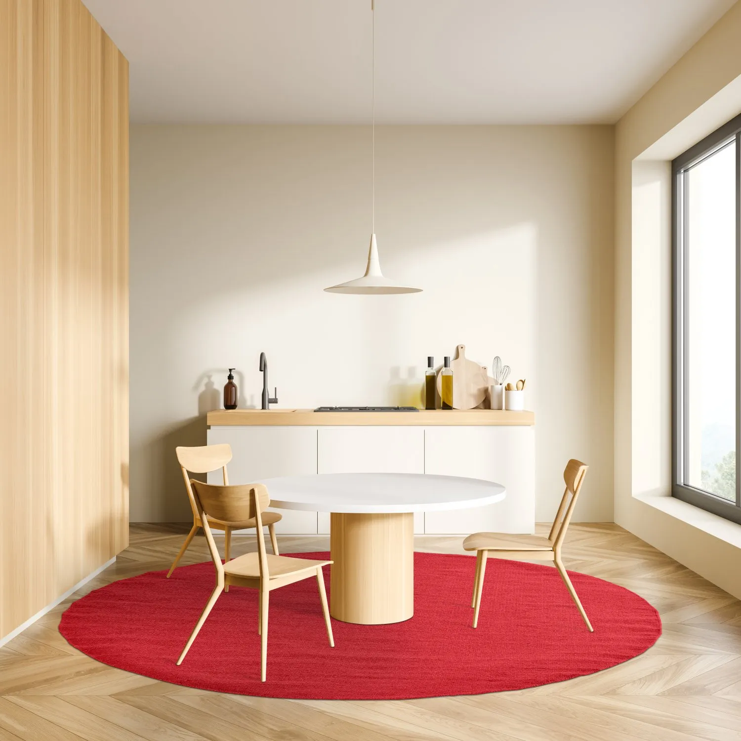 Kerek szőnyeg - Hamilton (Flame Scarlet)