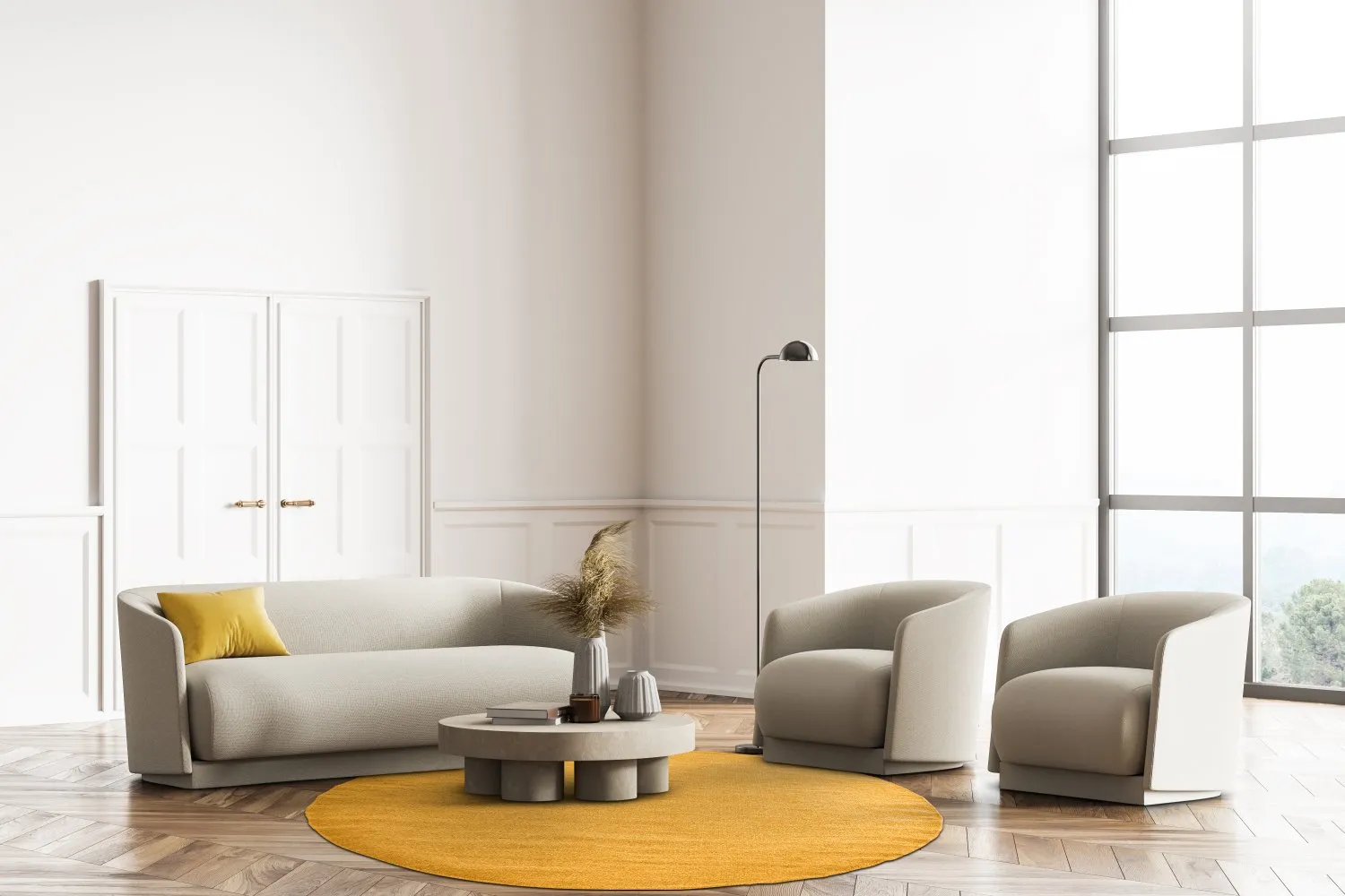 Kerek szőnyeg - Hamilton (Saffron)