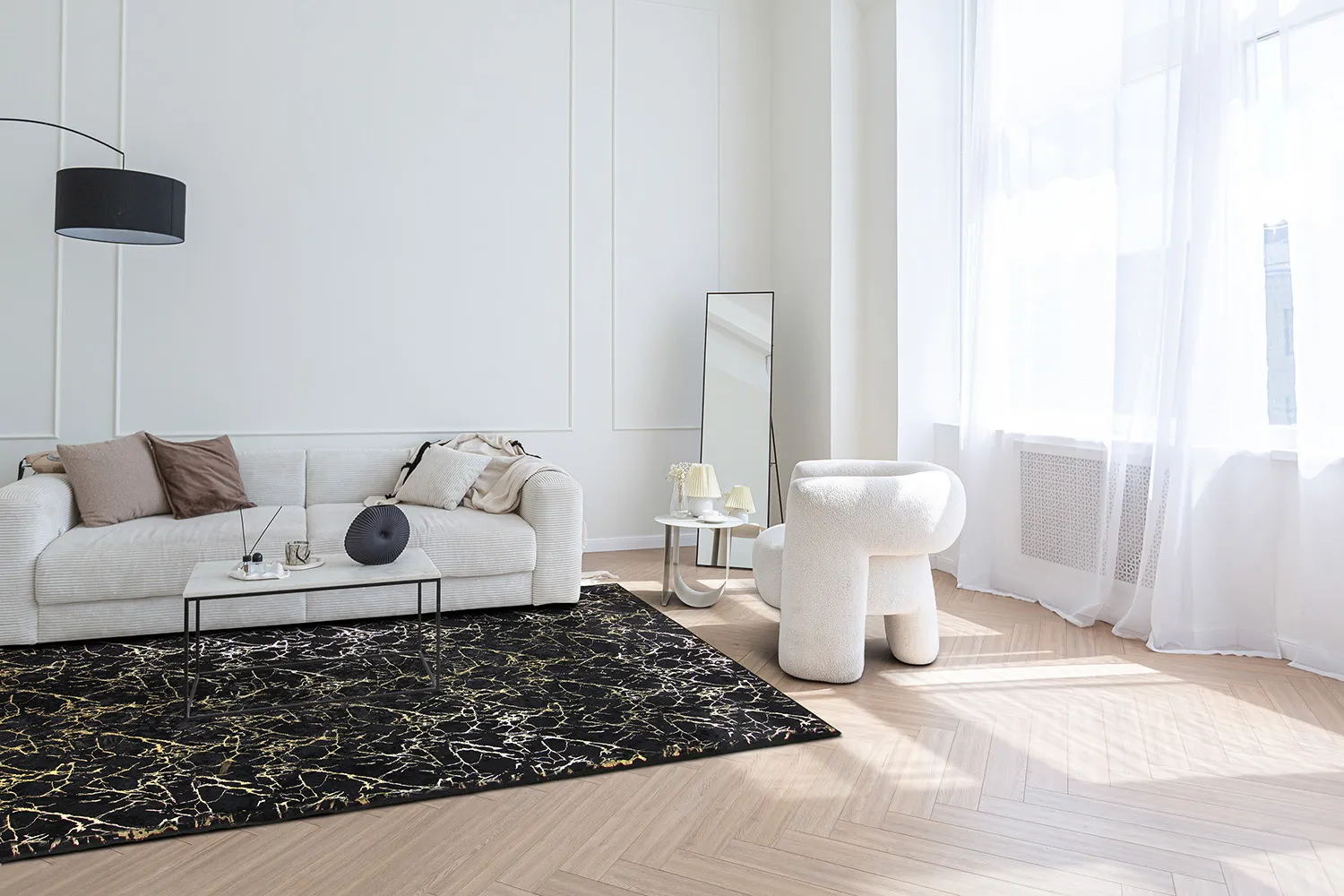 Wilton szőnyeg - Alden (fekete/arany)