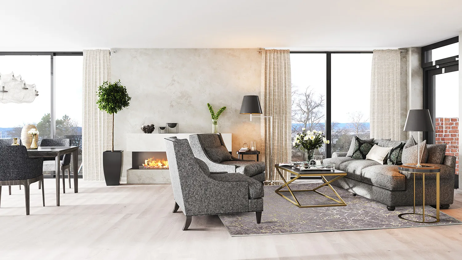 Wilton szőnyeg - Zaria (sötétszürke/arany)