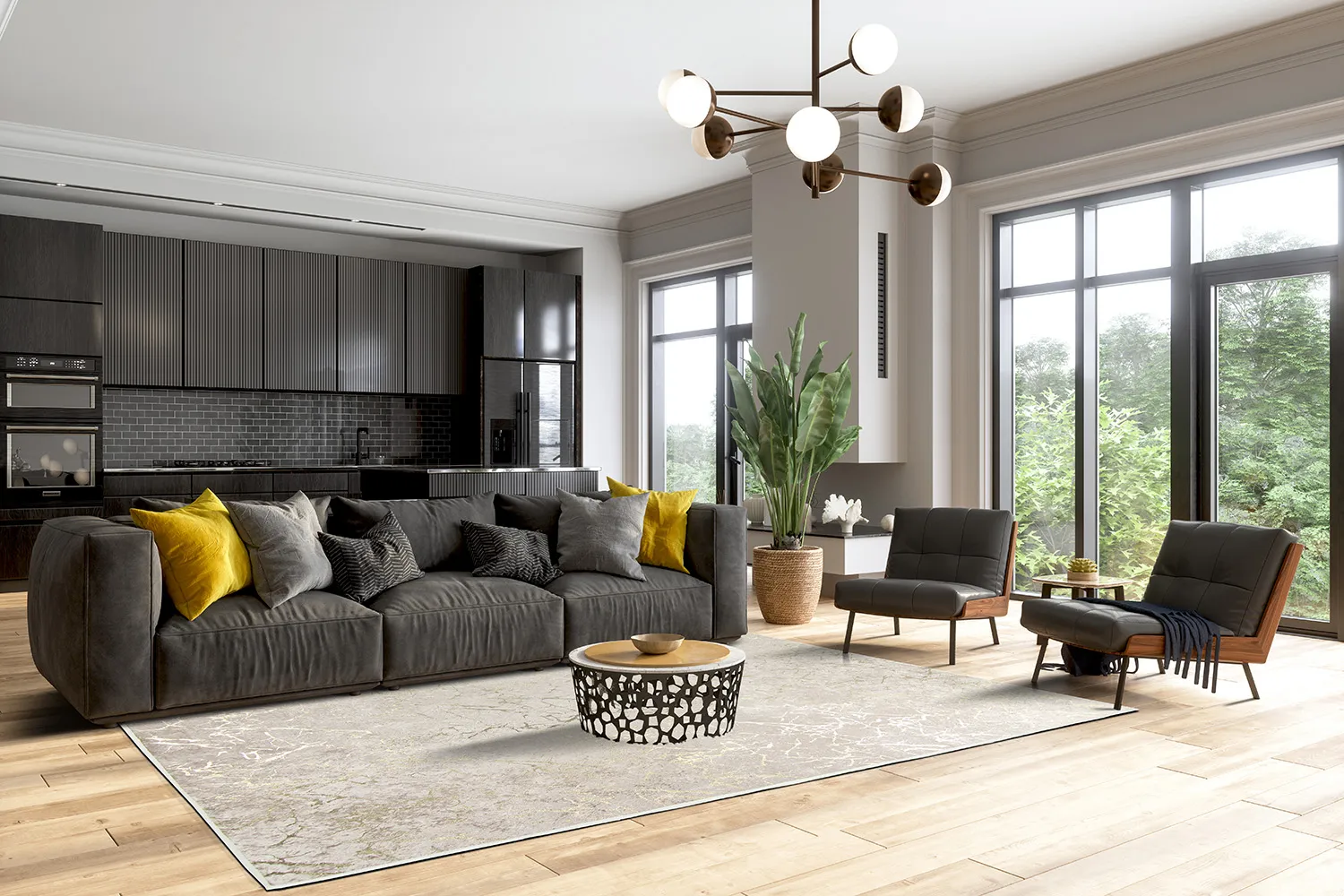 Wilton szőnyeg - Zaria (ljusbarna/arany)