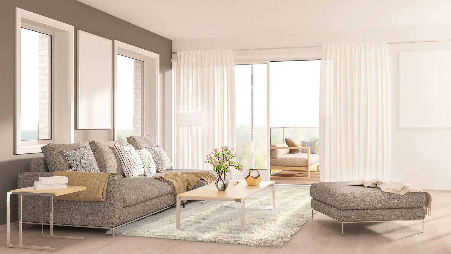 Gyapjúszőnyeg - Ives (bézs)