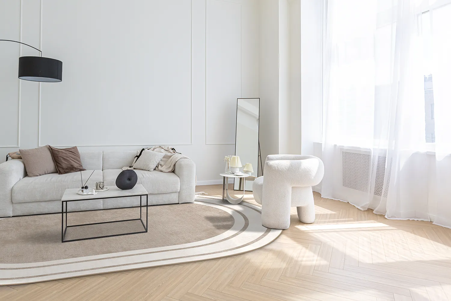 Ovális szőnyeg - Josie (bezs)