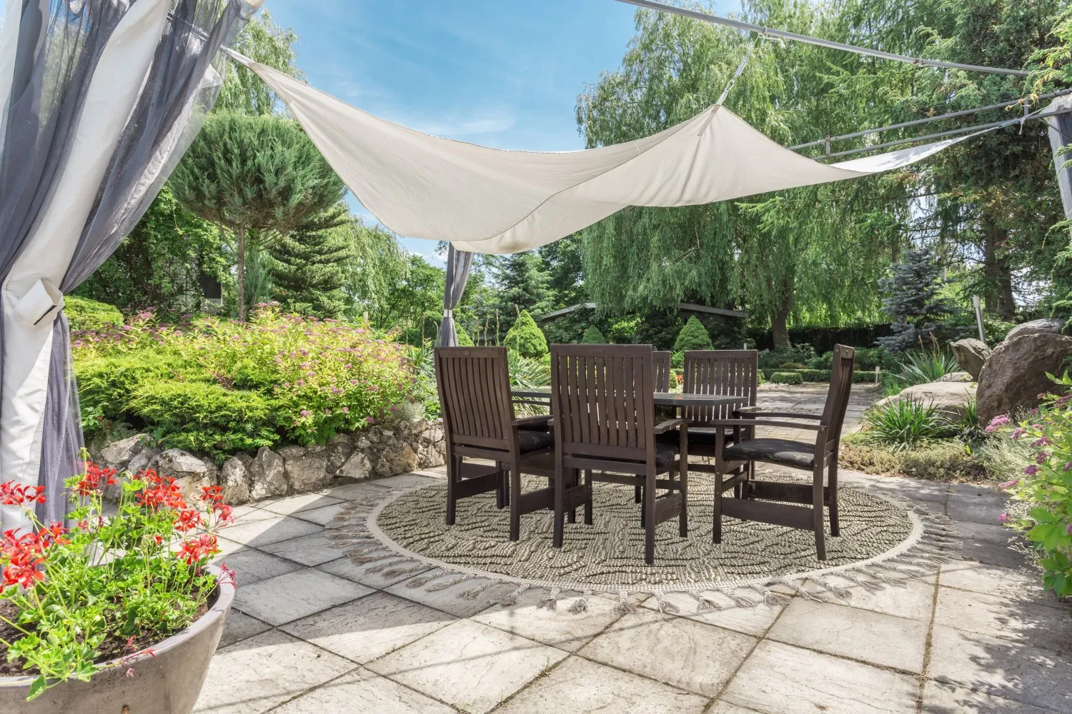 Kerek szőnyeg - Indoor/Outdoor Dorotea (bézs)