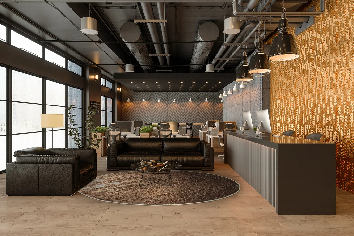 Kerek szőnyeg - Junes (arany)