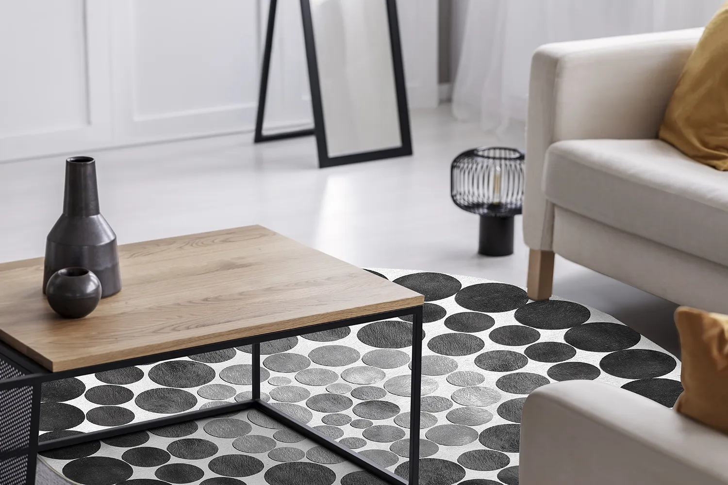 Kerek szőnyeg - Marineo (szürke)