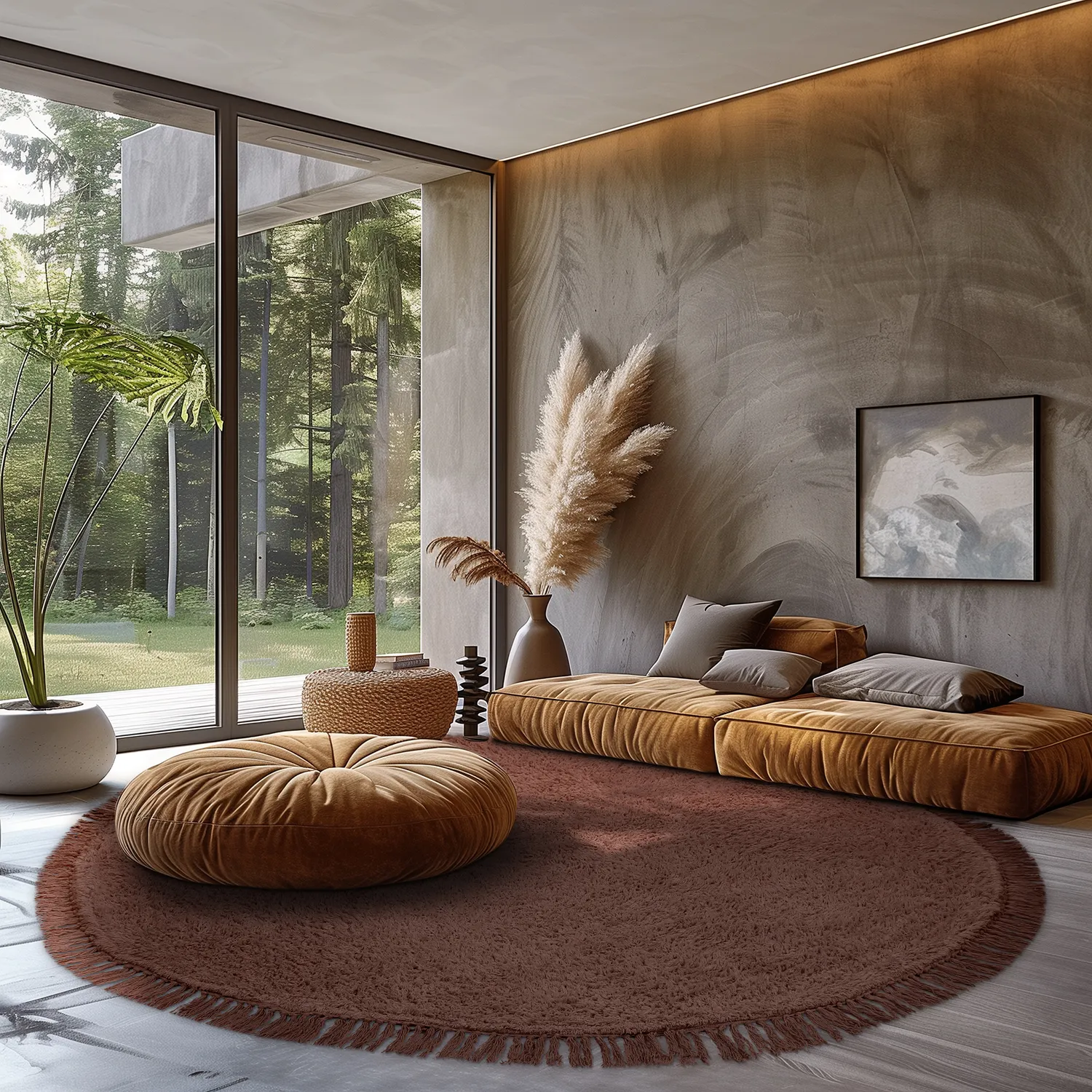 Kerek szőnyeg - Alba Natural Cotton Shaggy (barna)