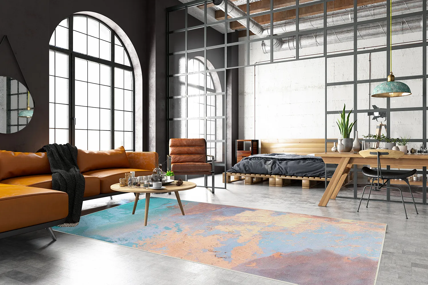 Wilton szőnyeg - Pescia (kék/többszínű)