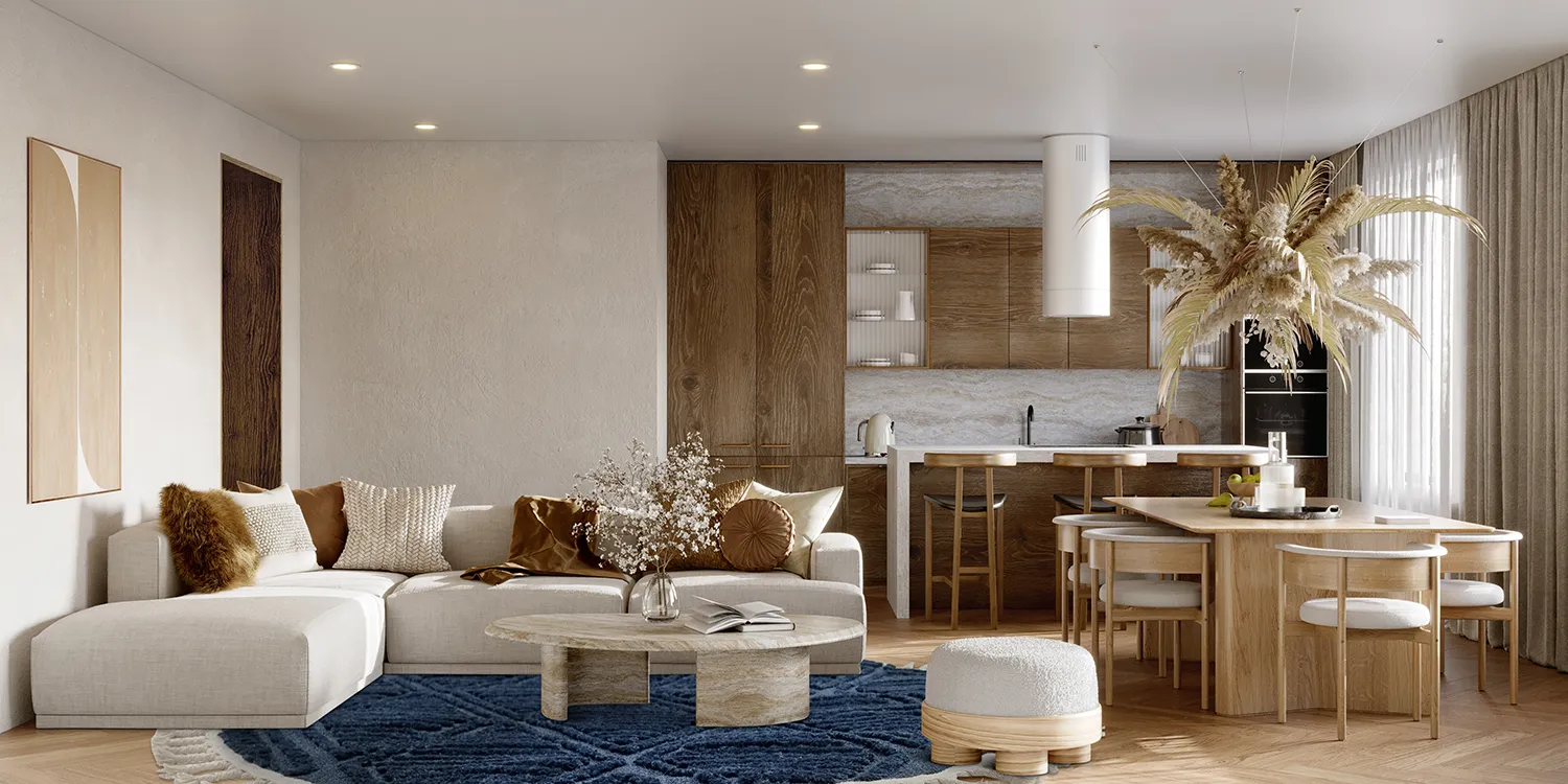 Kerek szőnyeg - Dover (kék)