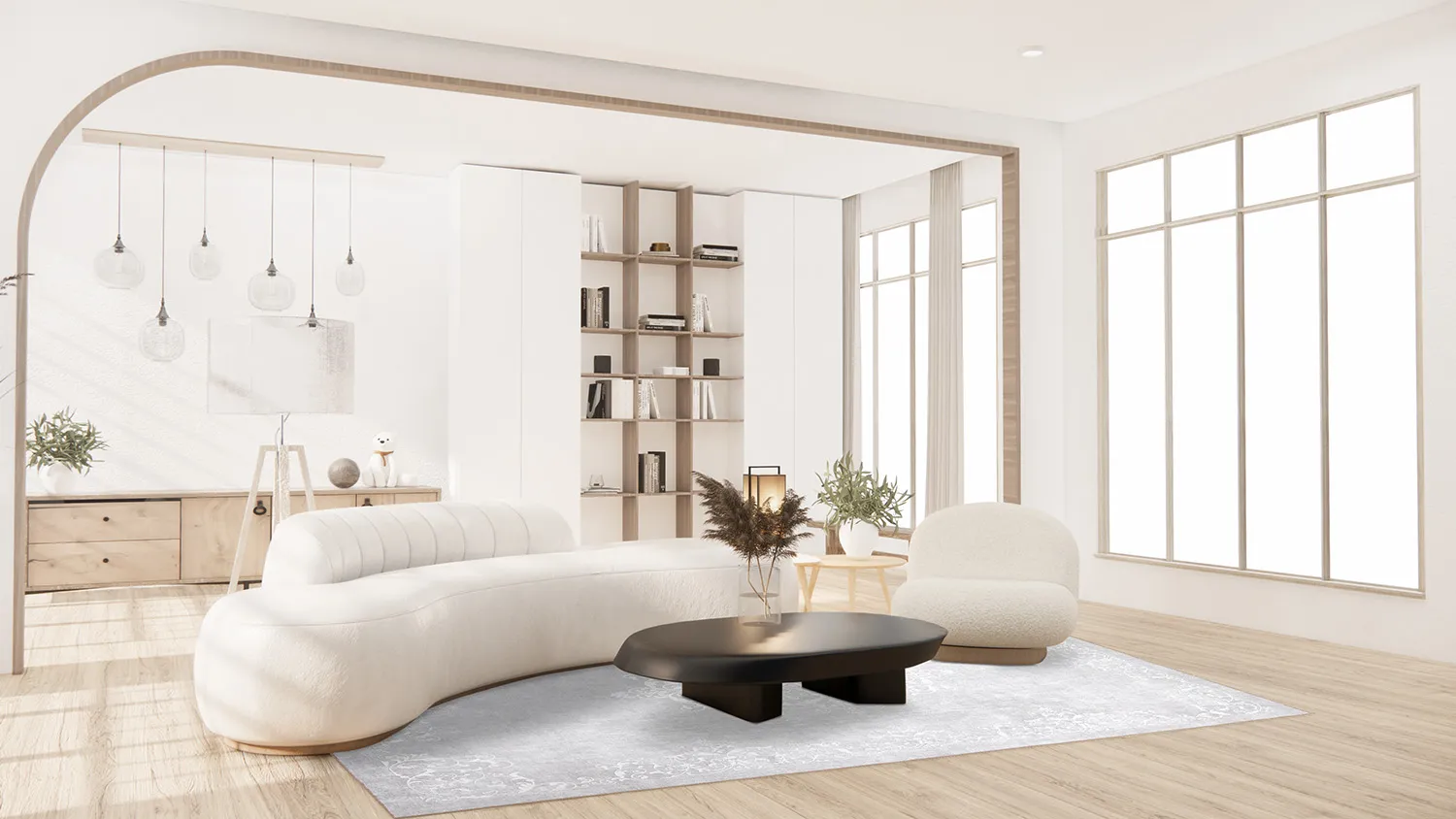 Wilton szőnyeg - Santi (világosszürke/fehér)