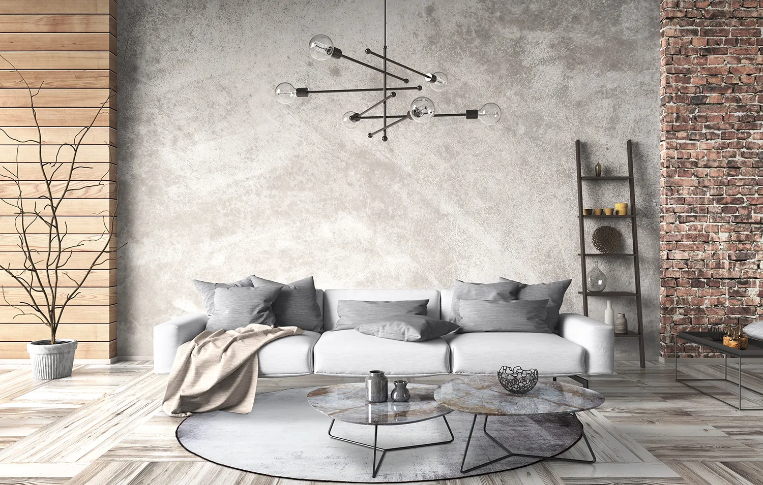 Kerek szőnyeg - Rosia (kék/szürke)