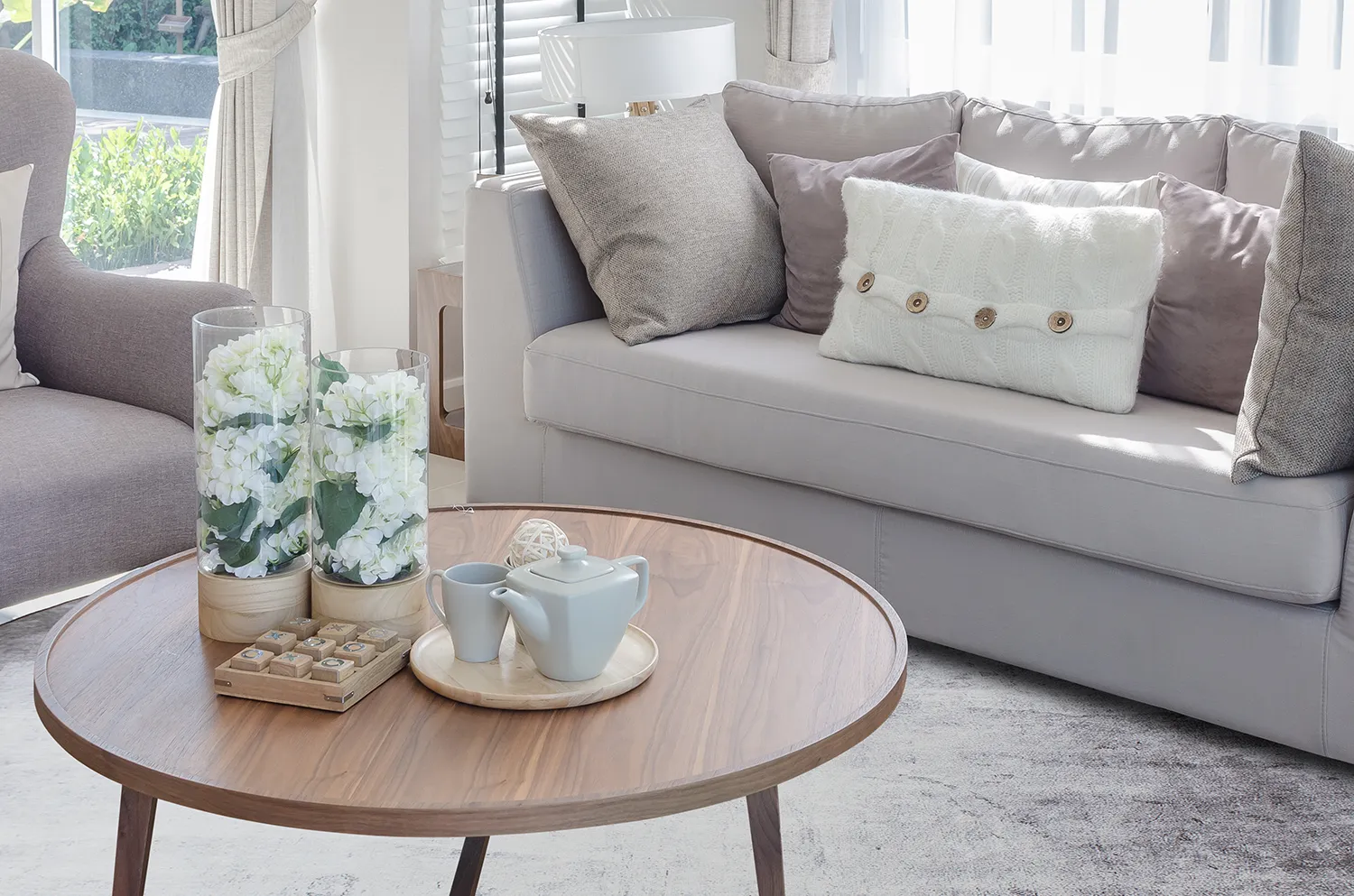 Kerek szőnyeg - Rosia (kék/szürke)