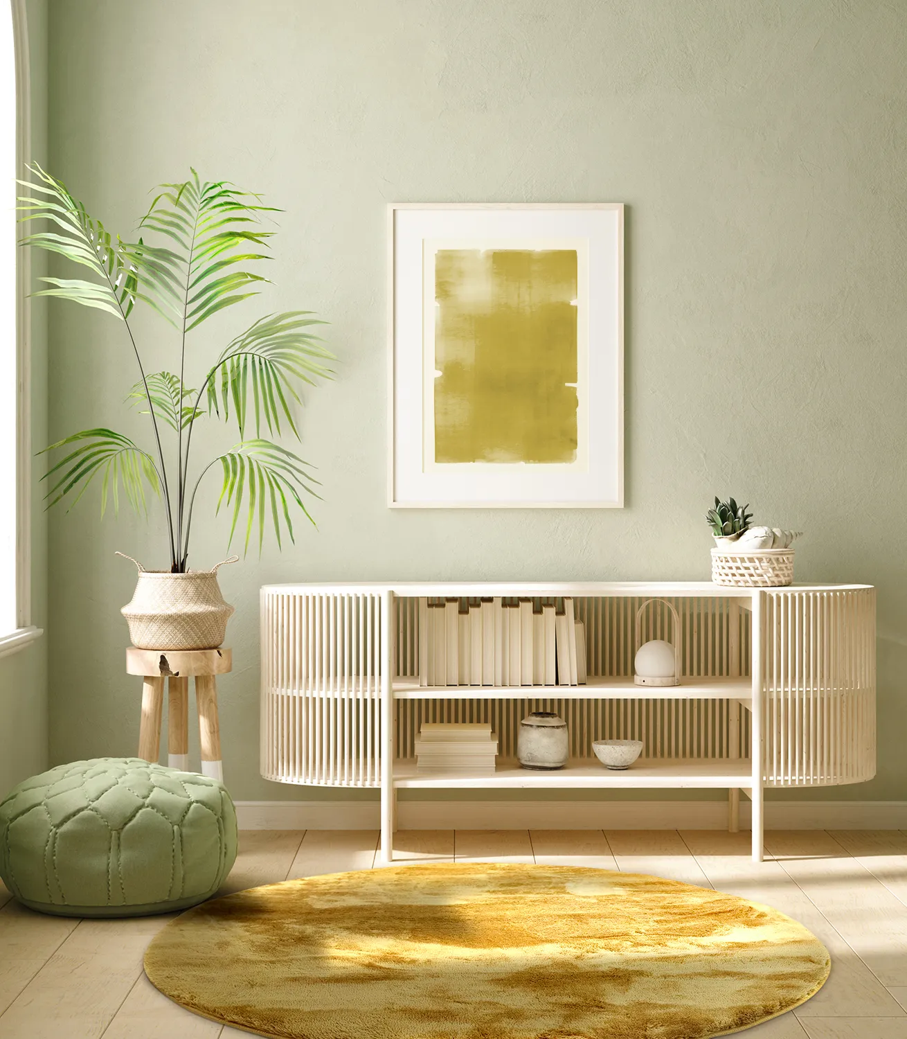 Kerek szőnyegek - Aranga Super Soft Fur (okker)