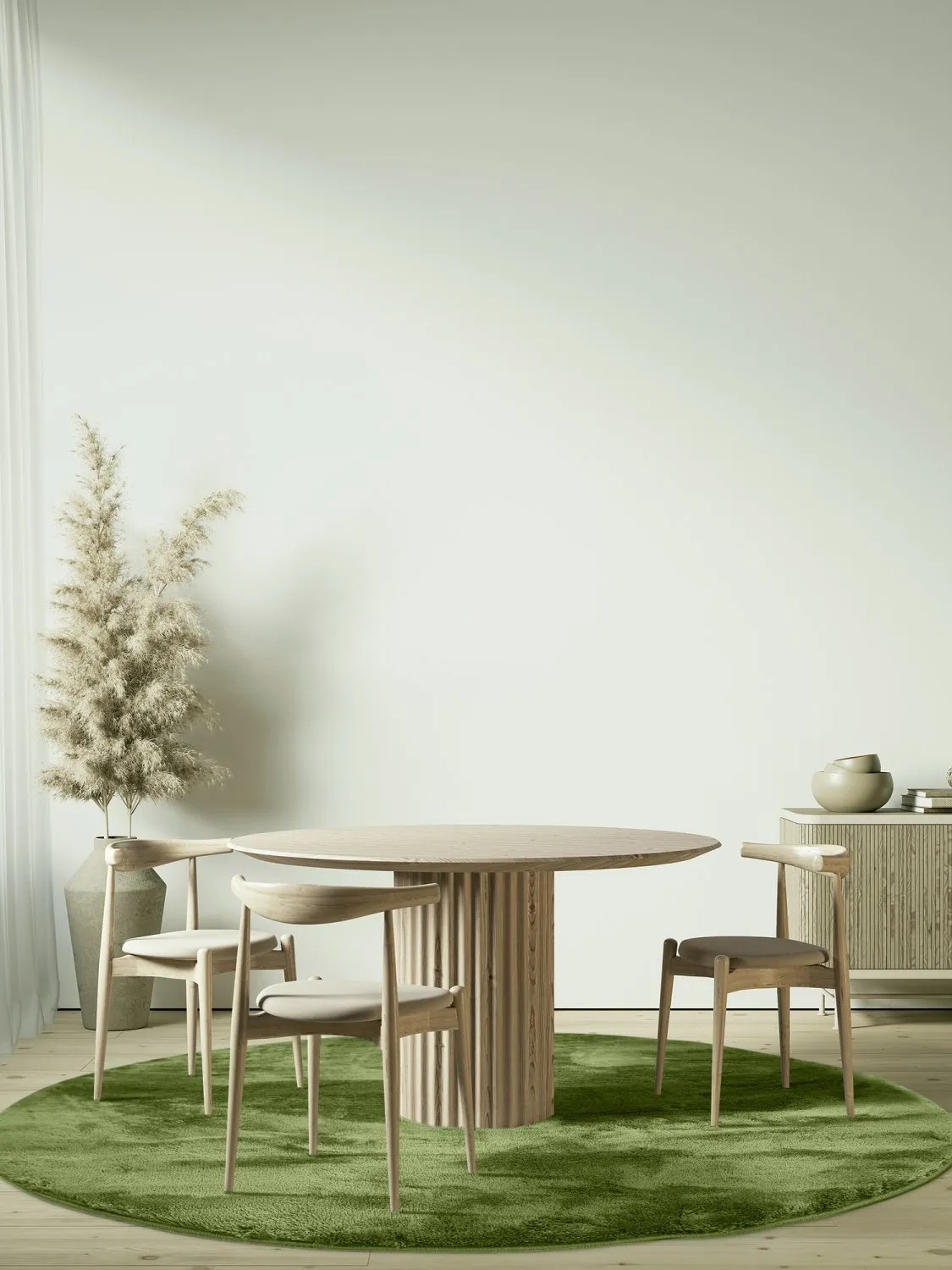 Kerek szőnyegek - Aranga Super Soft Fur (olíva zöld)