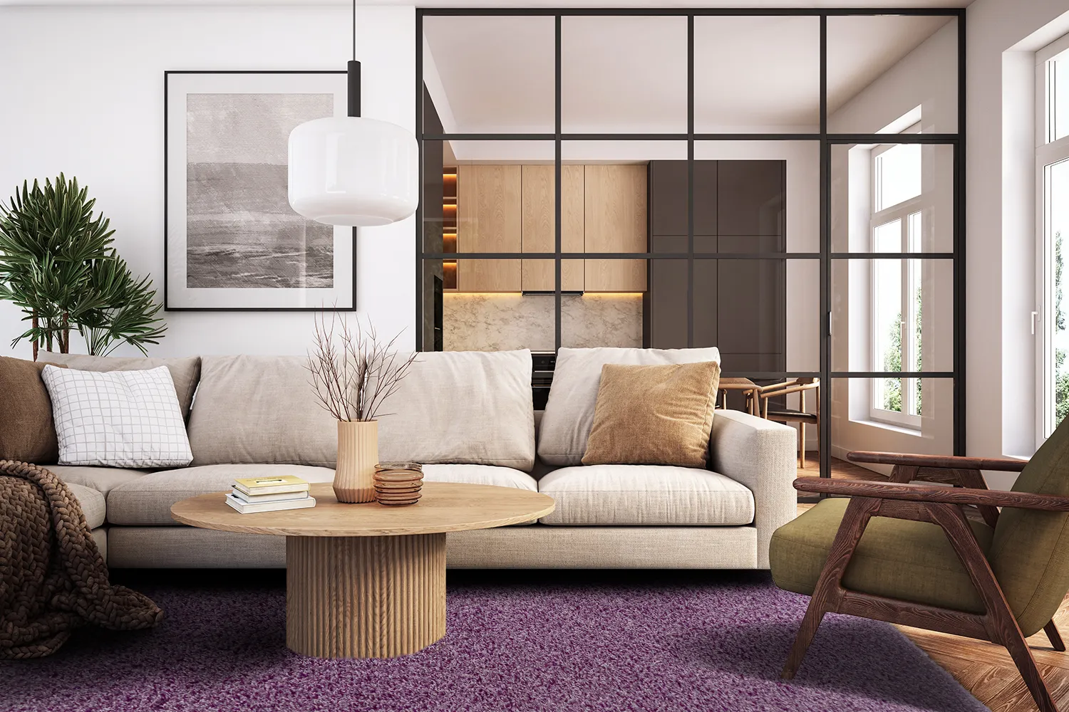 Shaggy szőnyeg - Zoe (lila)