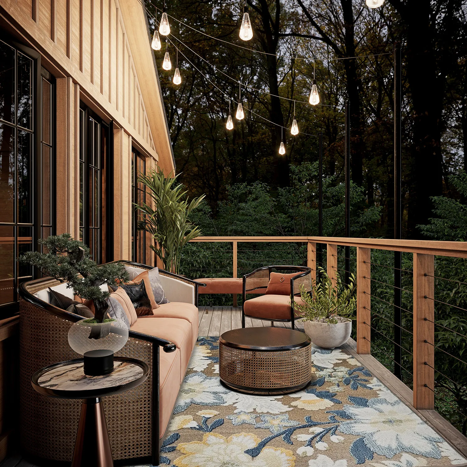 Beltéri és kültéri szőnyeg - Lucca (többszínű)