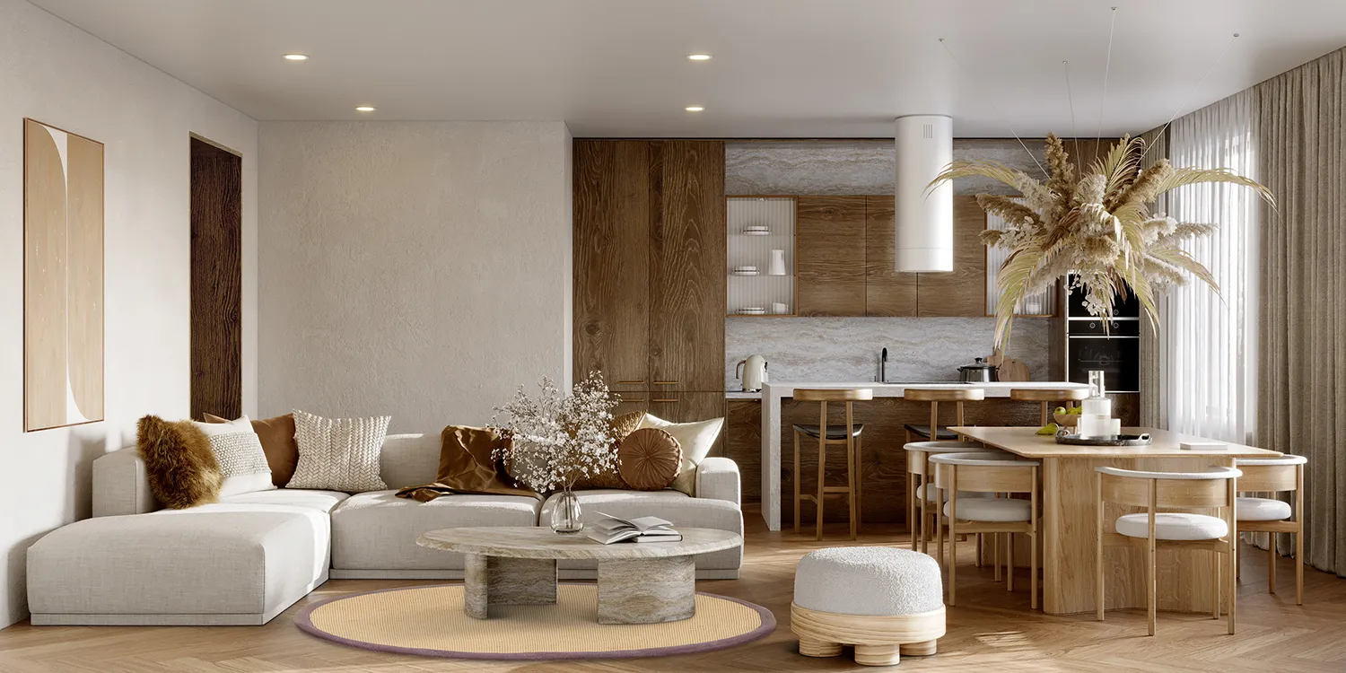 Kerek szizál szőnyeg - Agave (természetes/barna)