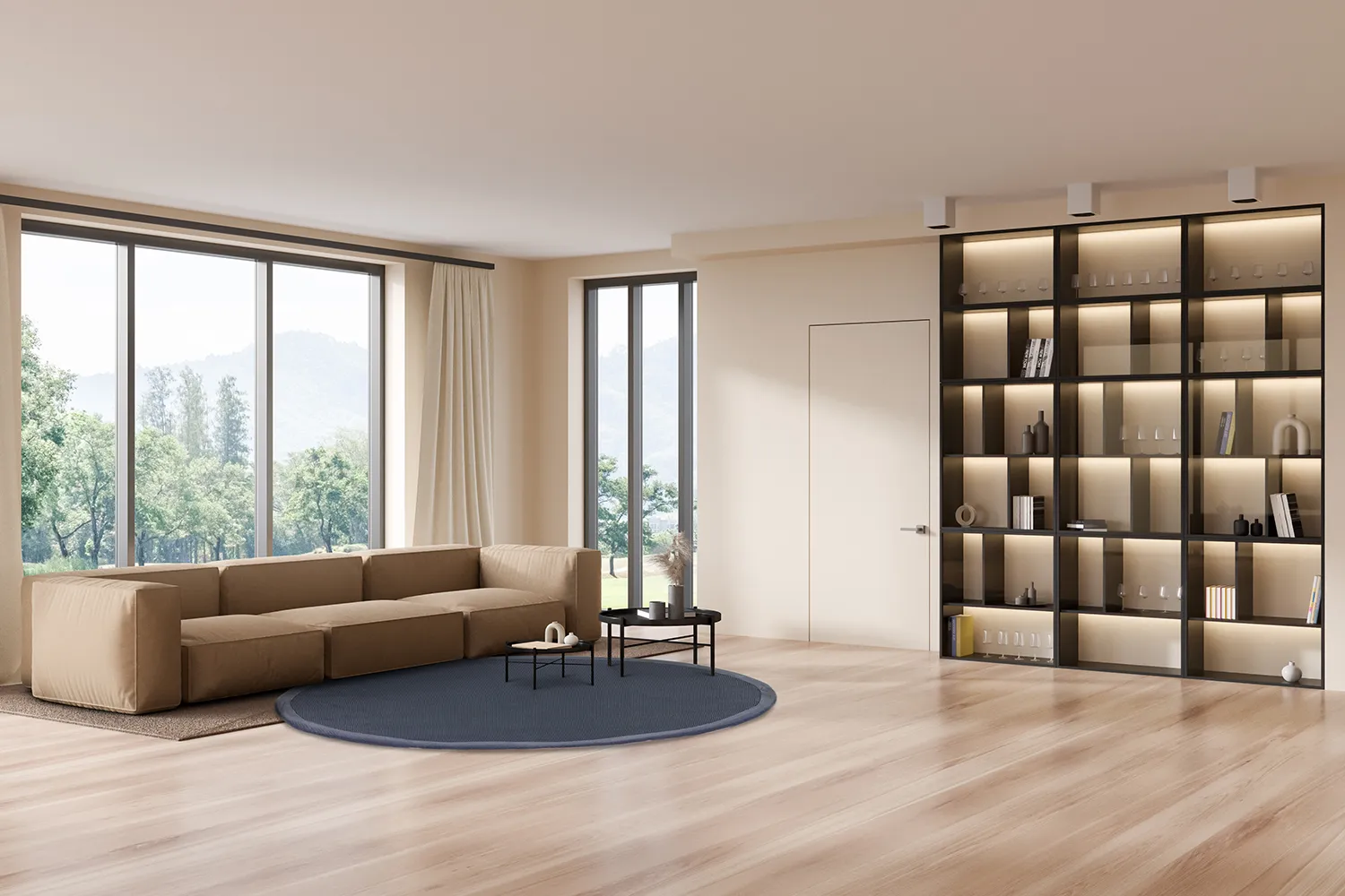 Kerek szizál szőnyeg - Agave (sötétszürke)