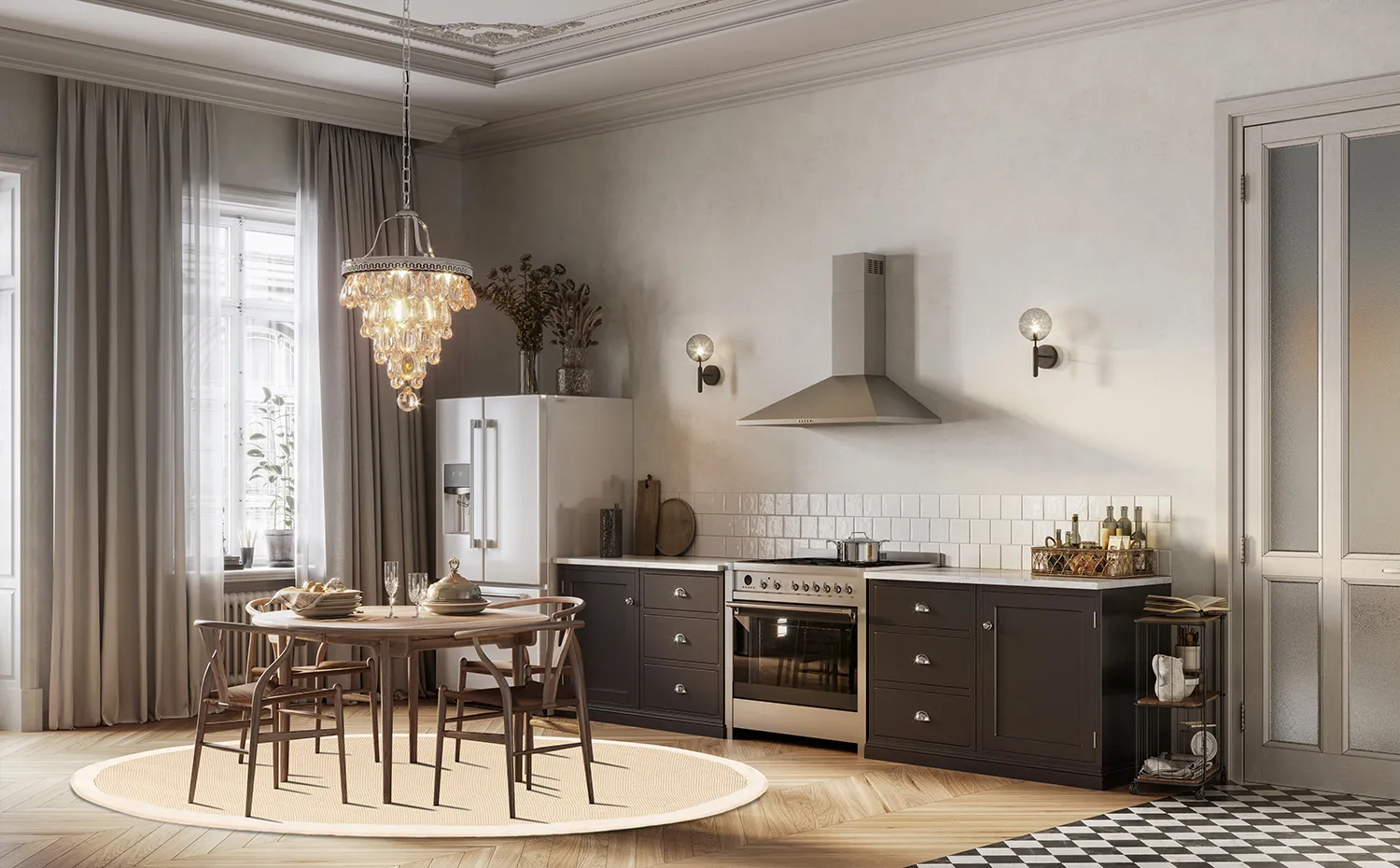 Kerek szizál szőnyeg - Agave (elefántcsont)