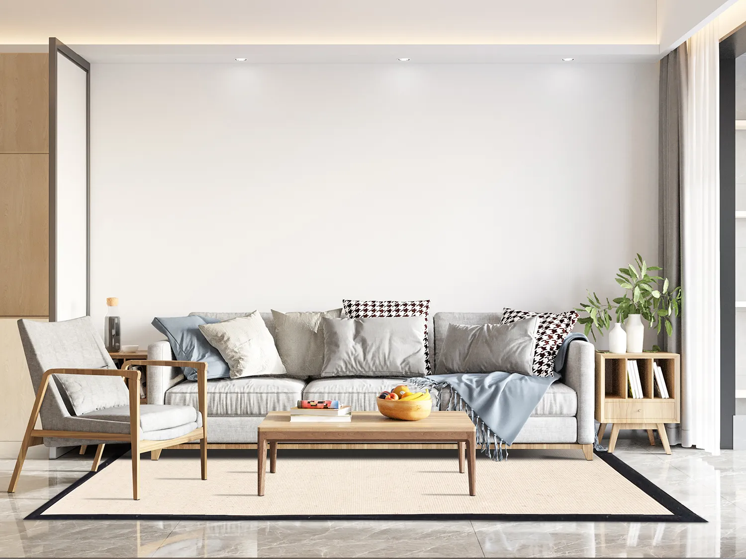 Szizál szőnyeg - Agave (fekete/offwhite)