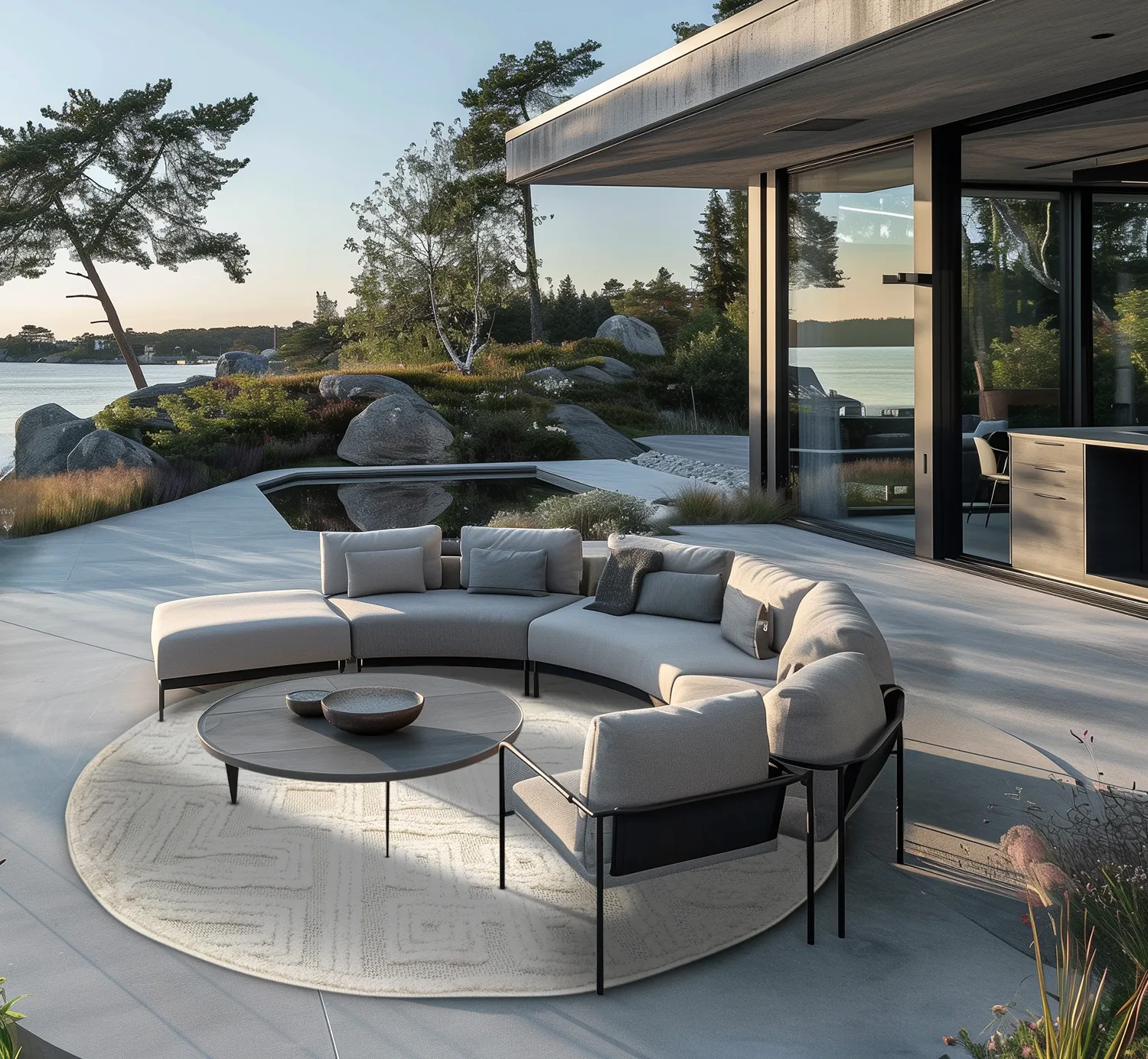 Kerek szőnyeg - Indoor/Outdoor Shirley (krém)