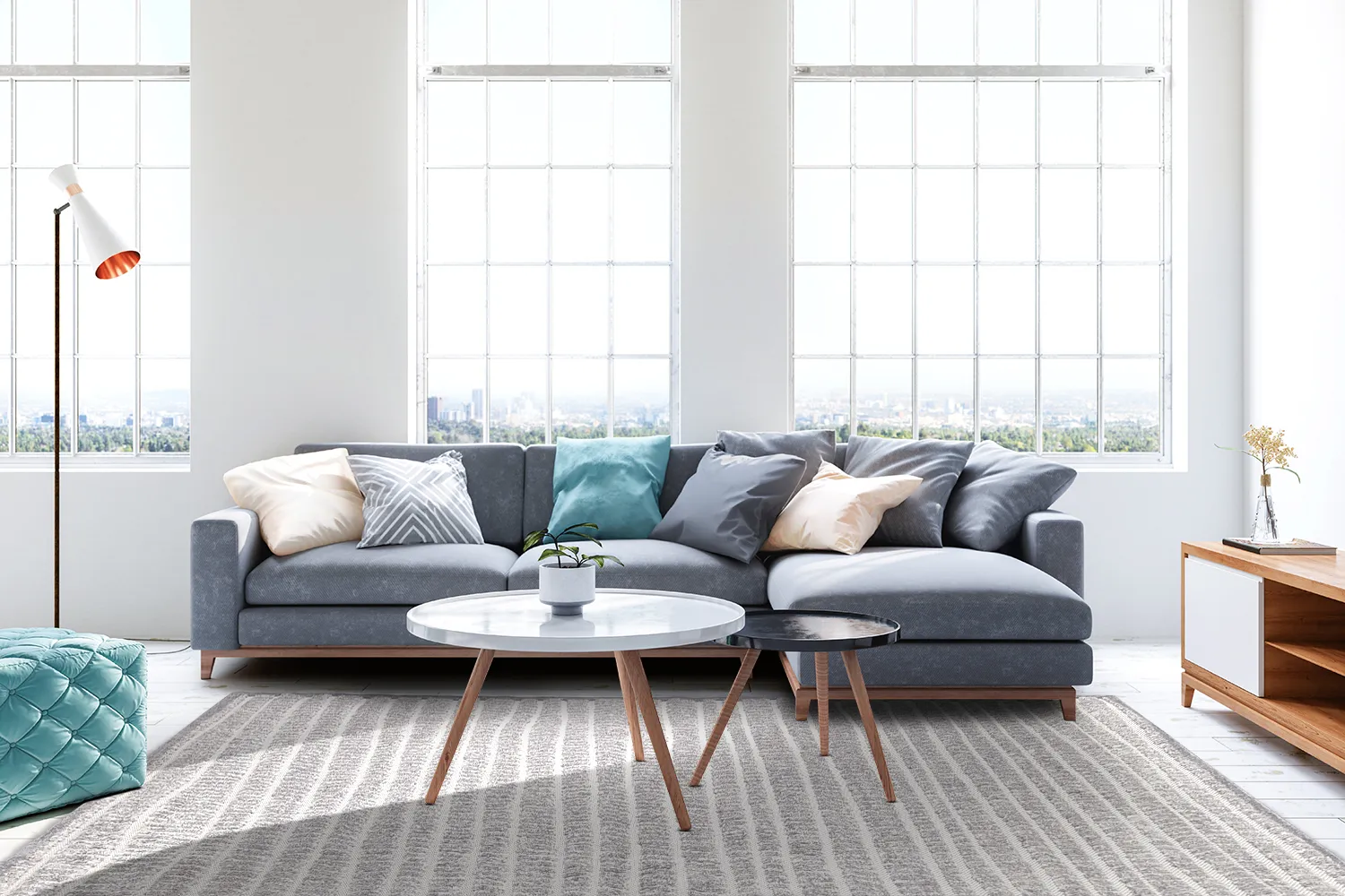 Shaggy Indoor-Outdoor - Kendall (krém/szürke)