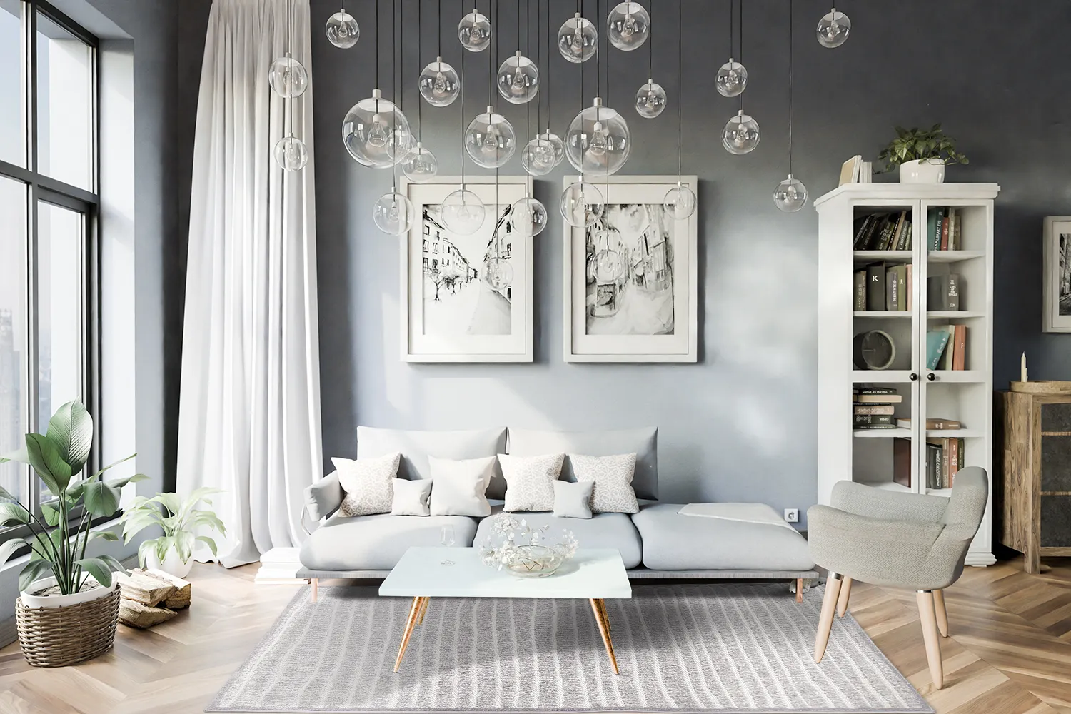 Shaggy Indoor-Outdoor - Kendall (krém/szürke)