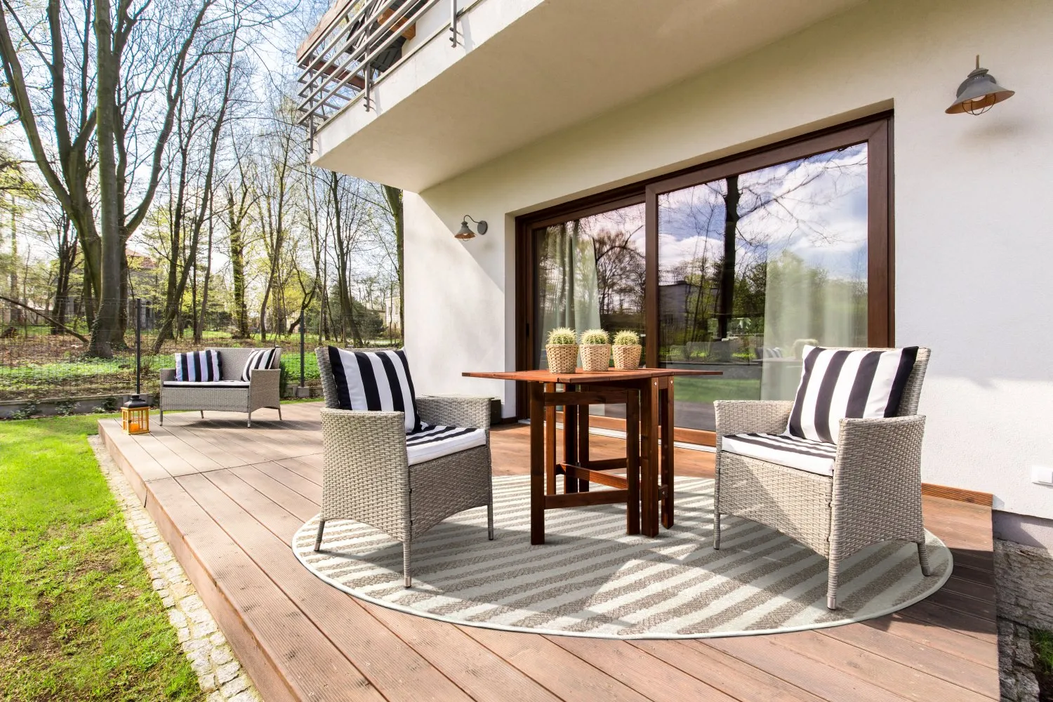 Kerek szőnyeg - Indoor/Outdoor Baldwin (krém/bézs)