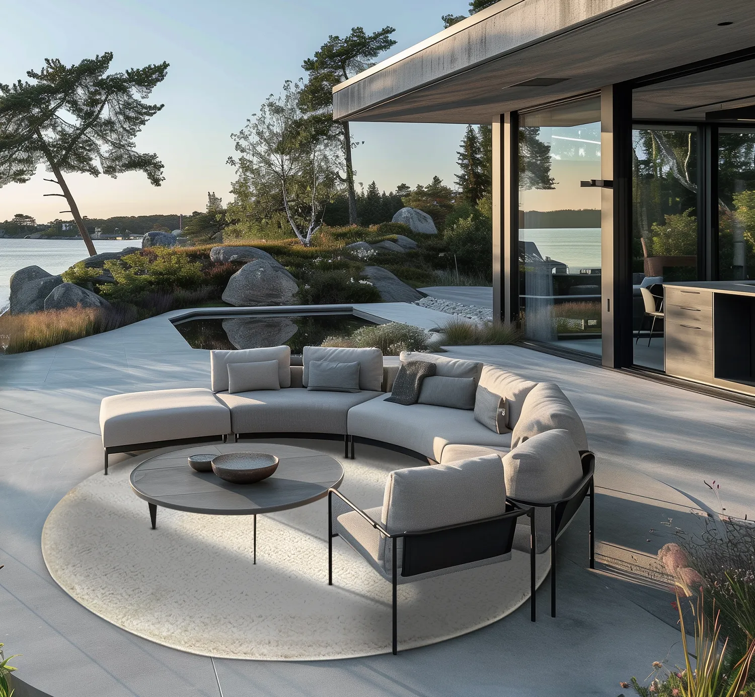 Kerek szőnyeg - Indoor/Outdoor Baldwin (krém)