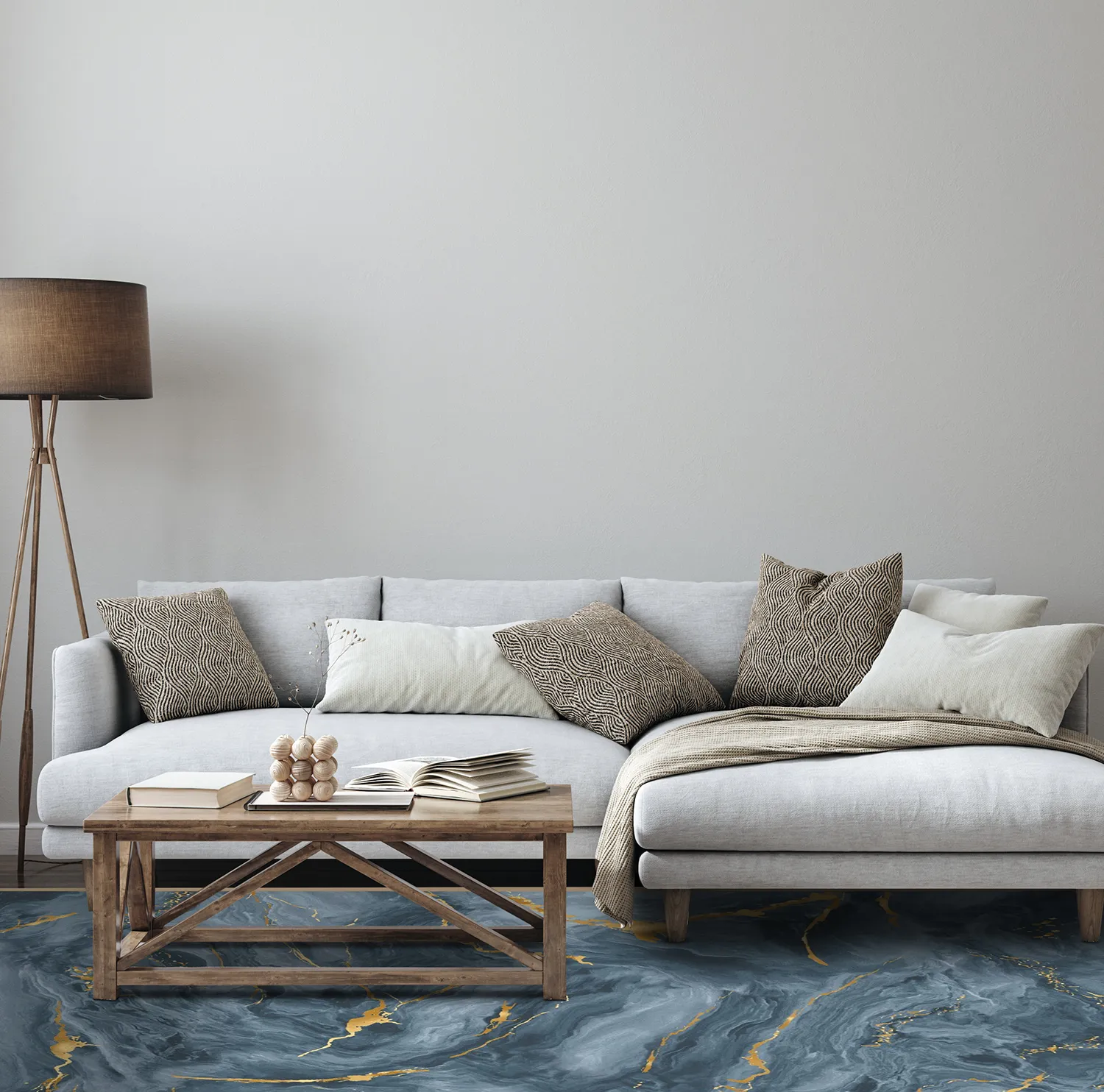 Wilton szőnyeg - Storm (kék/arany)