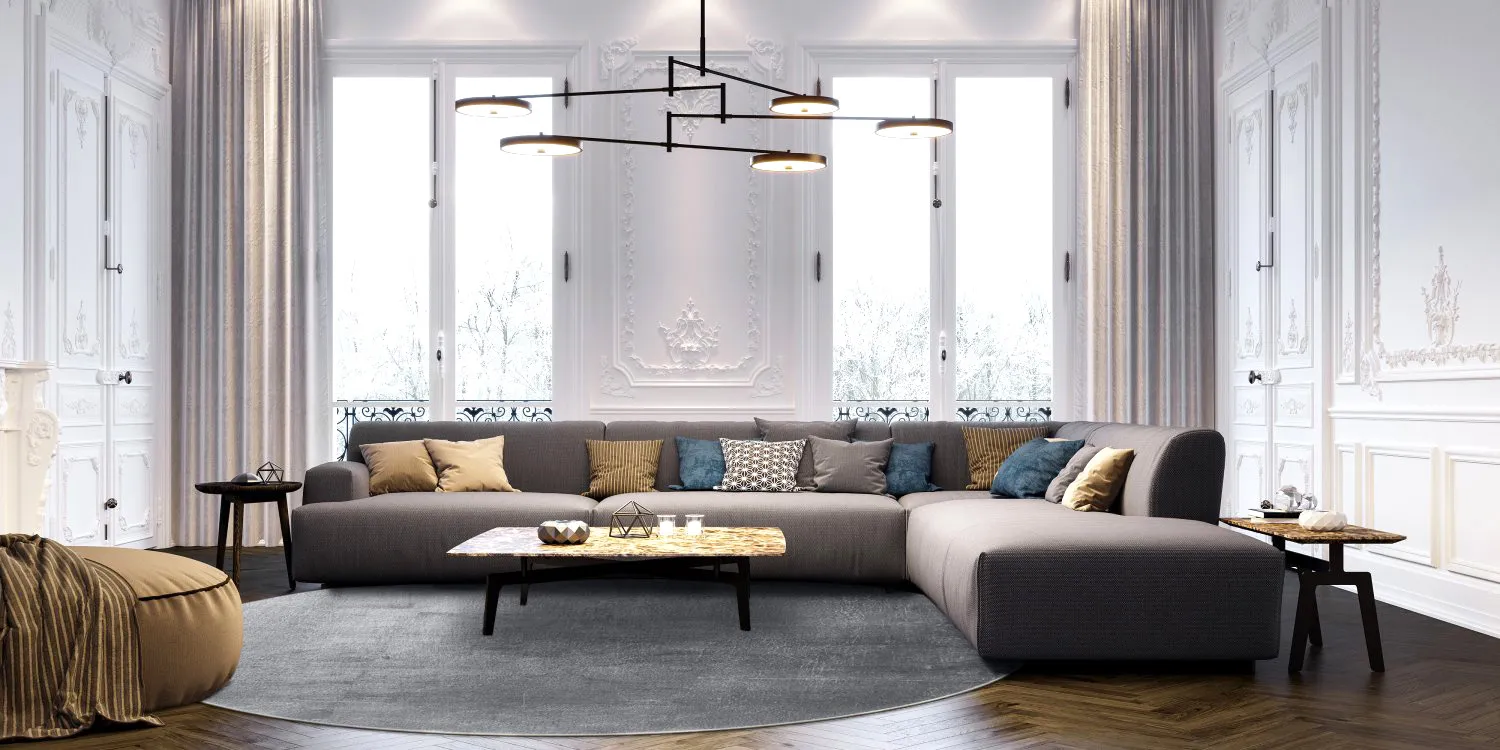 Kerek szőnyeg - Artena (szürke)