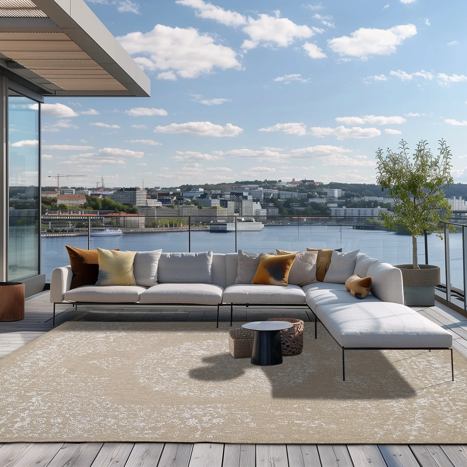 Beltéri és kültéri szőnyeg - Ellstin (bézs)