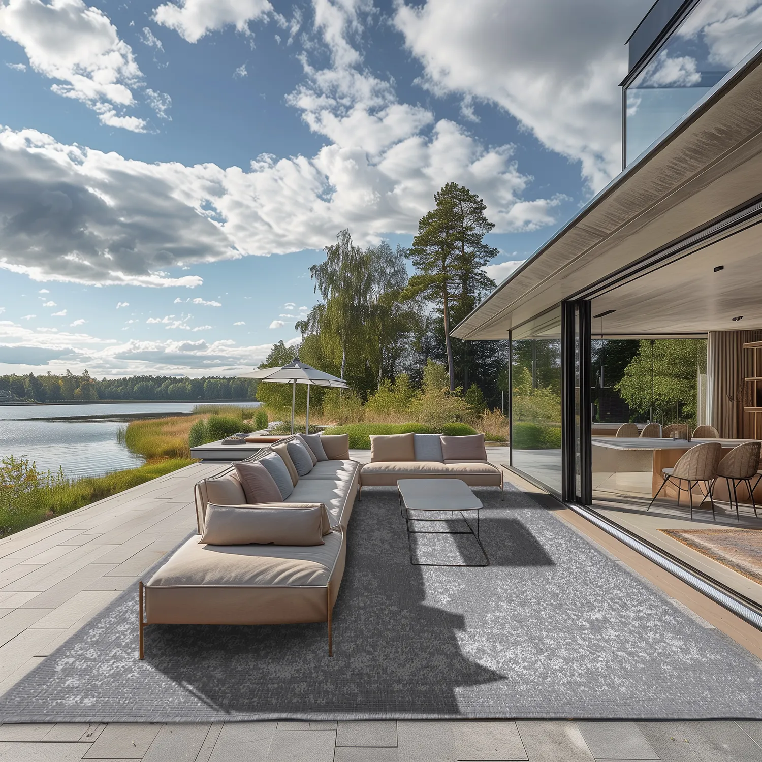 Beltéri és kültéri szőnyeg - Ellstin (szürke)