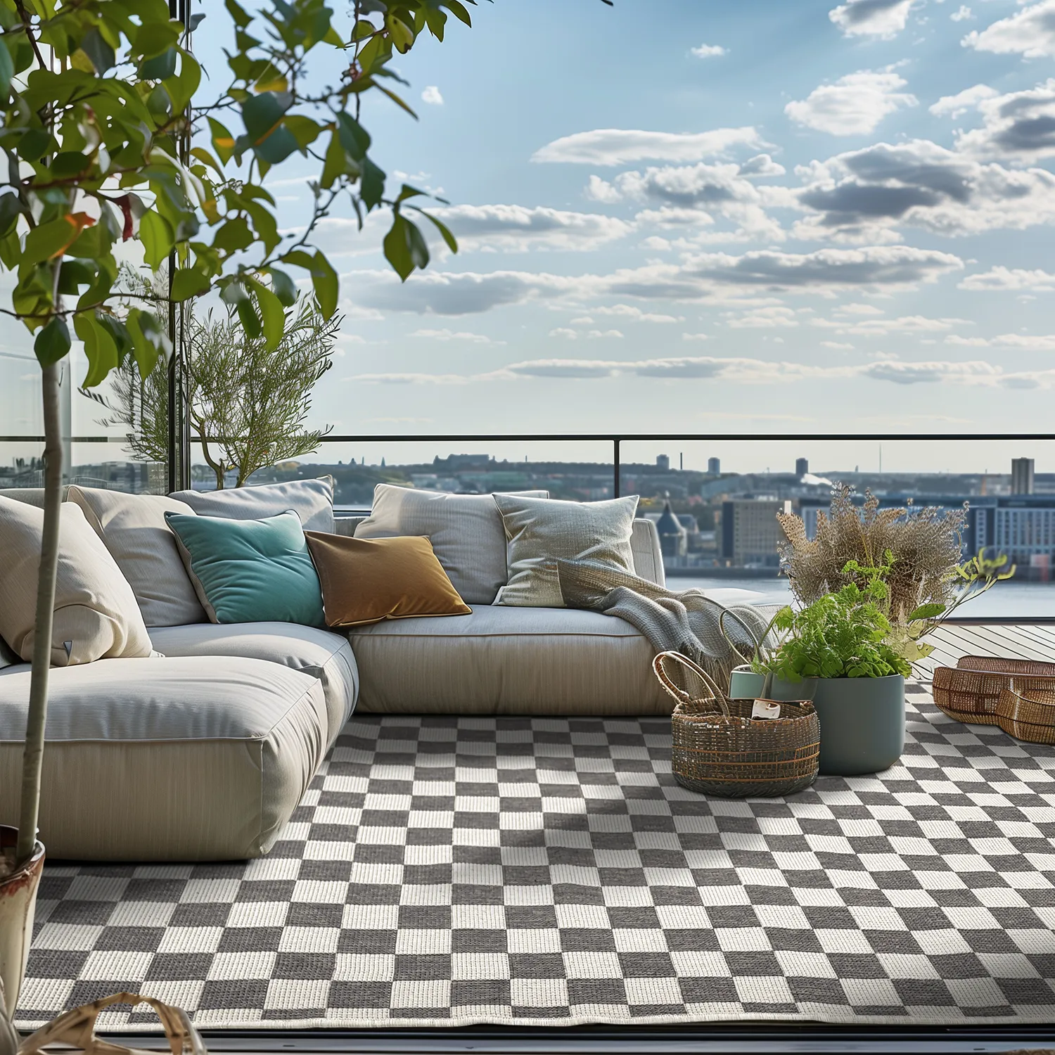 Beltéri és kültéri szőnyeg - Lucida (fekete)