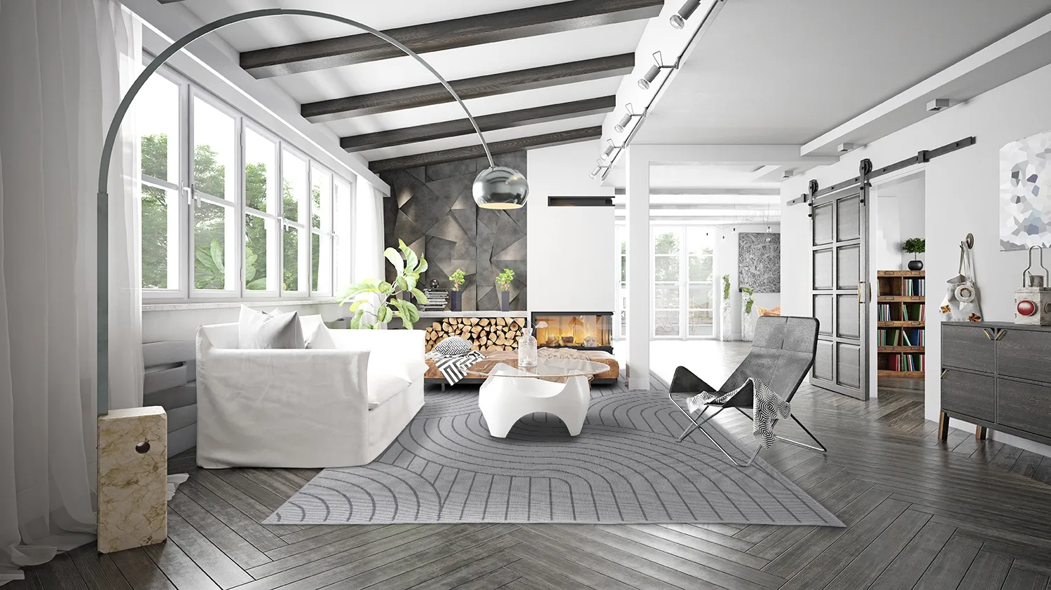 Beltéri és kültéri szőnyeg - Maynard (fekete)