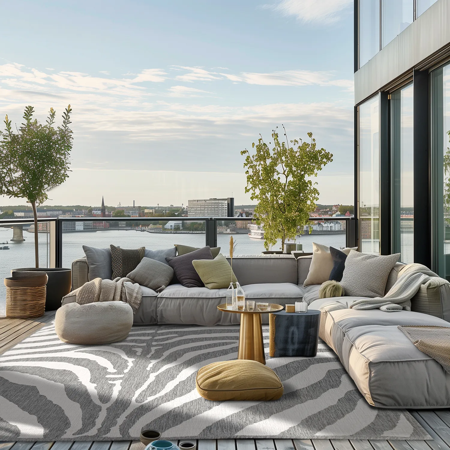 Beltéri és kültéri szőnyeg - Winona (szürke)