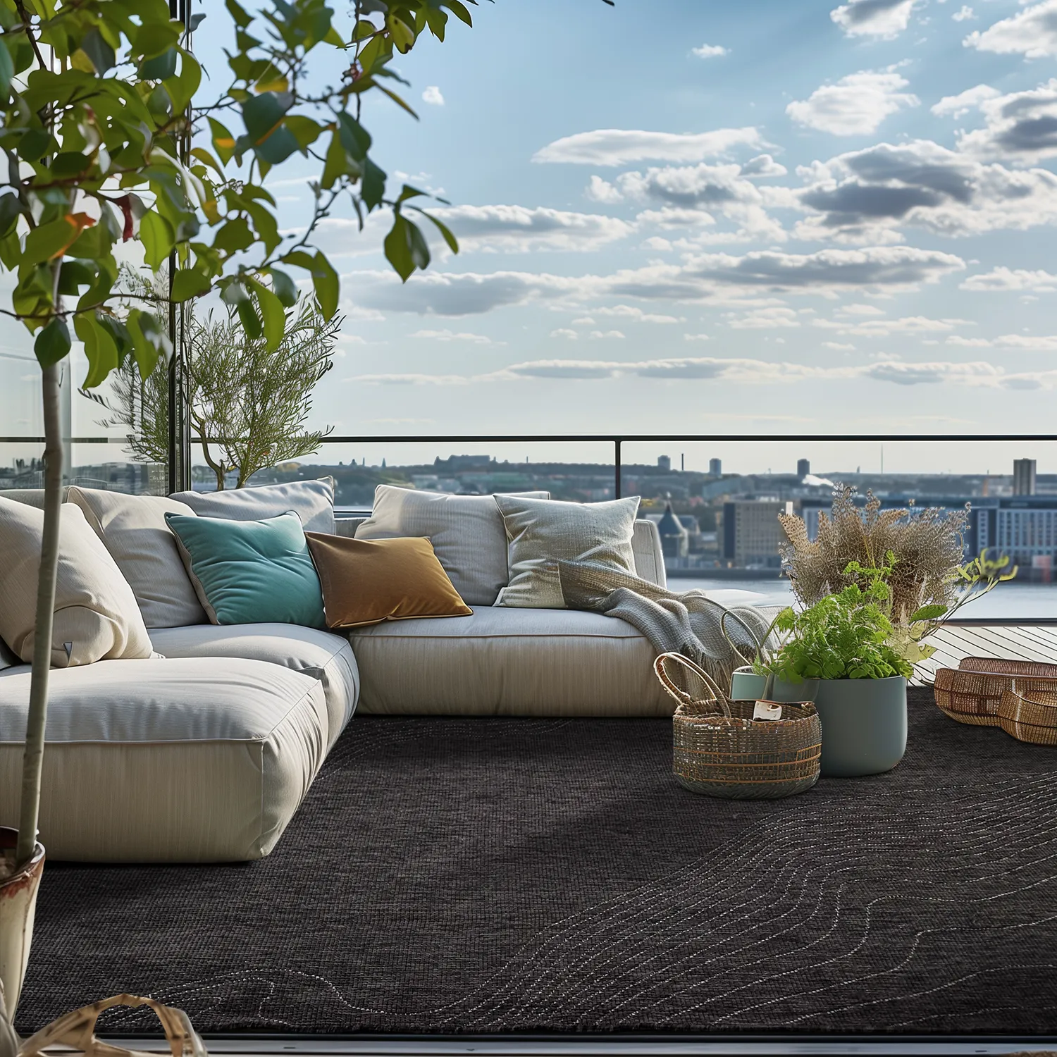 Beltéri és kültéri szőnyeg - Zelmare (fekete)