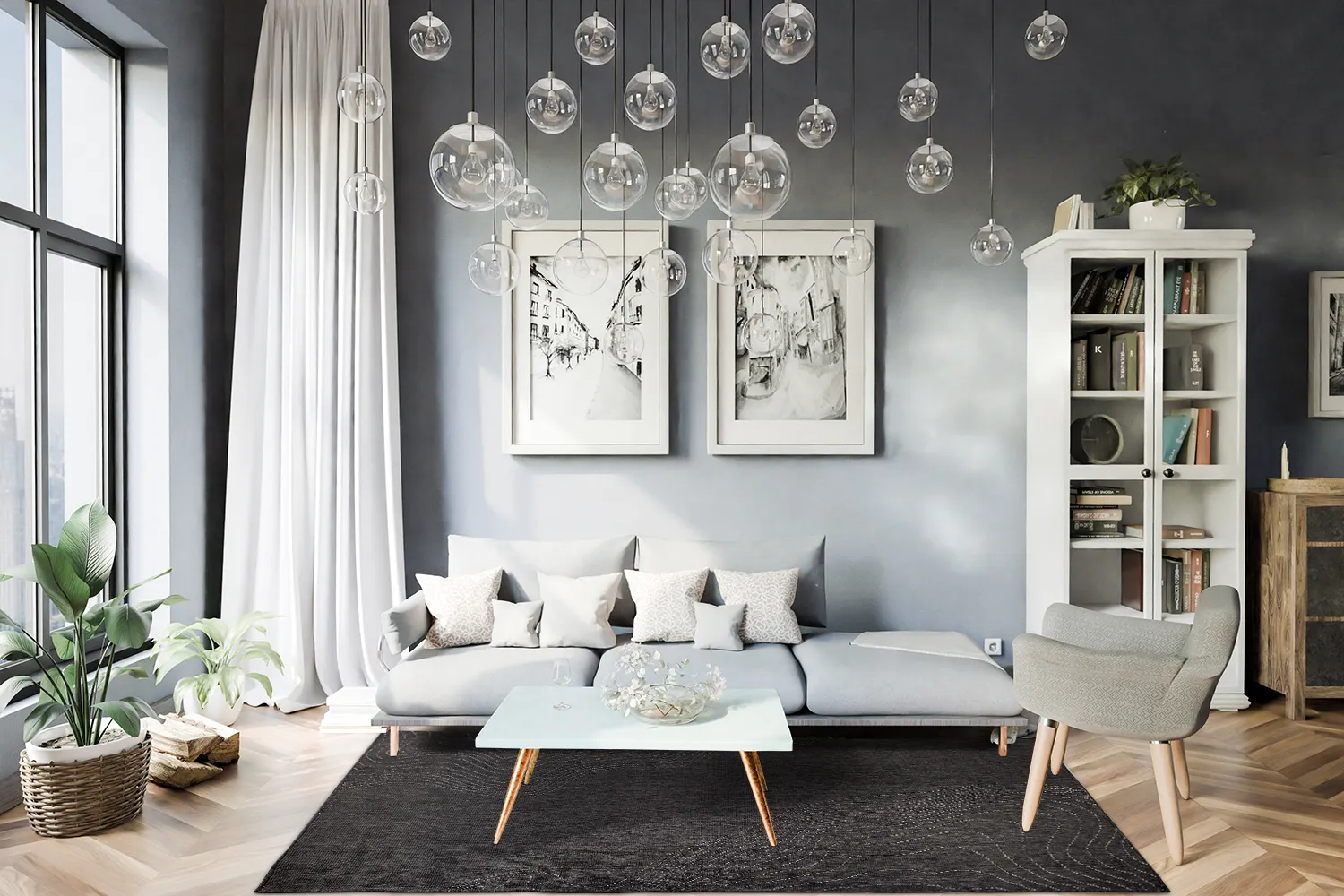 Beltéri és kültéri szőnyeg - Zelmare (fekete)