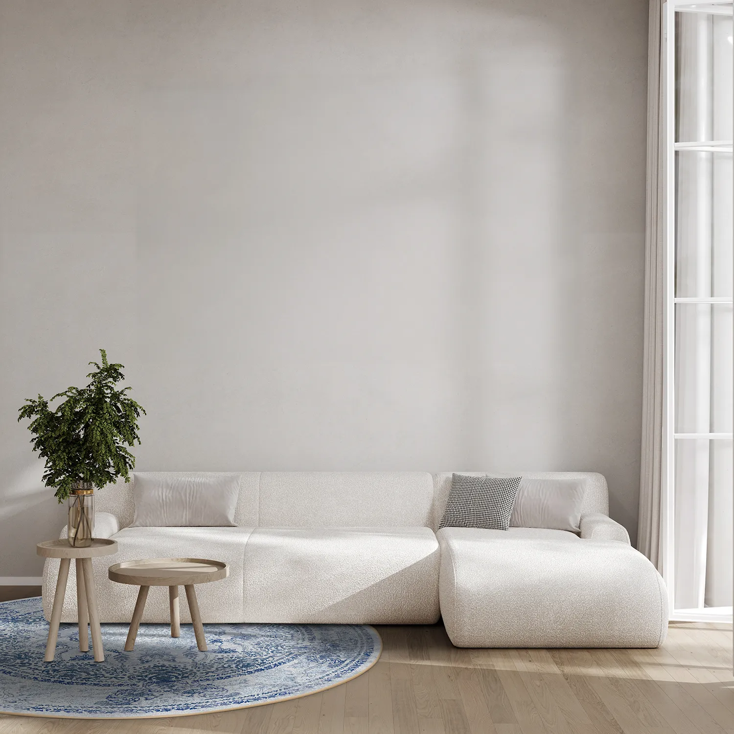 Kerek szőnyeg - Valeria (kék)