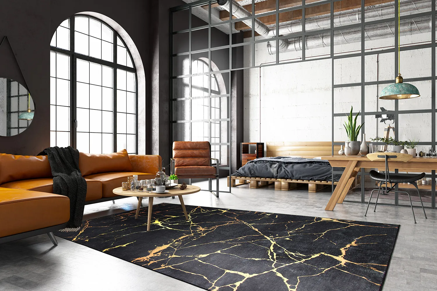 Wilton szőnyeg - Vieste (fekete/arany)