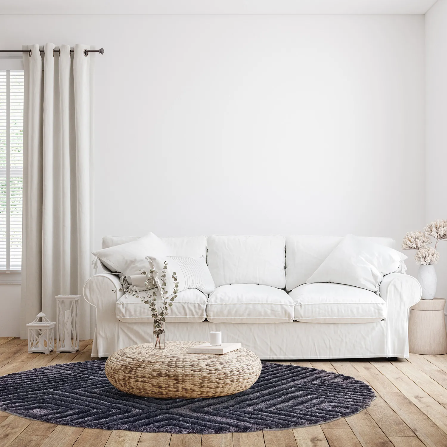 Kerek szőnyegek - Monti (fekete)