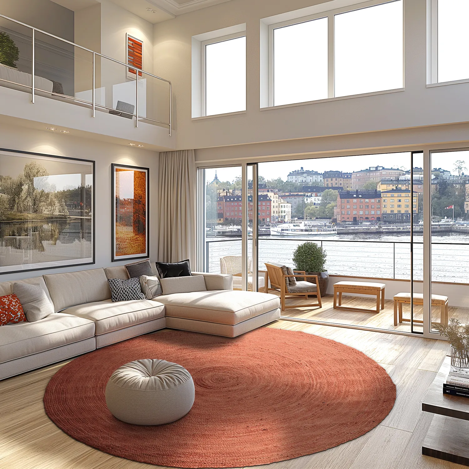 Kerek jutaszőnyeg - Amasia (gesztenye)