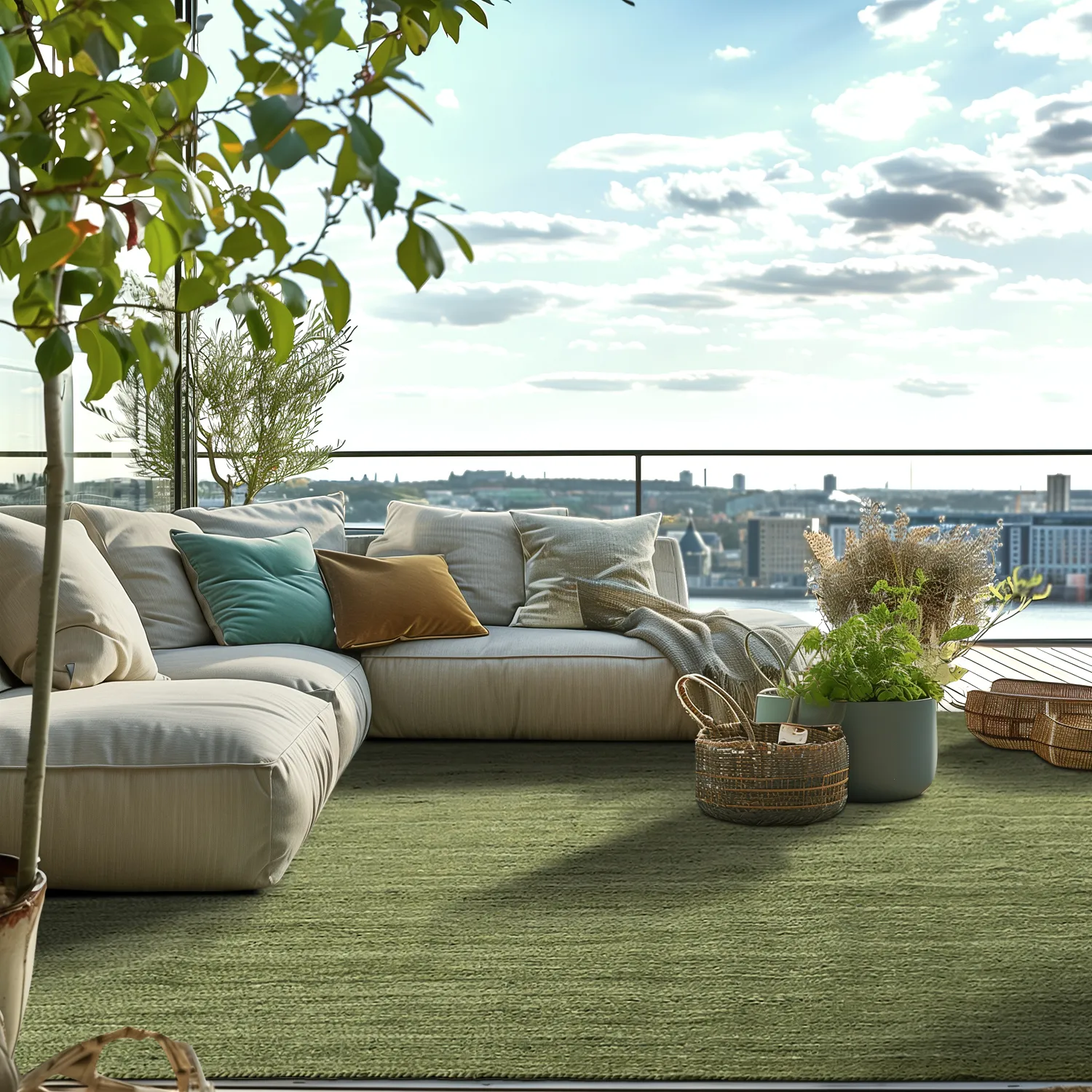 Zsákruha szőnyeg - Amasia (katonai zöld)