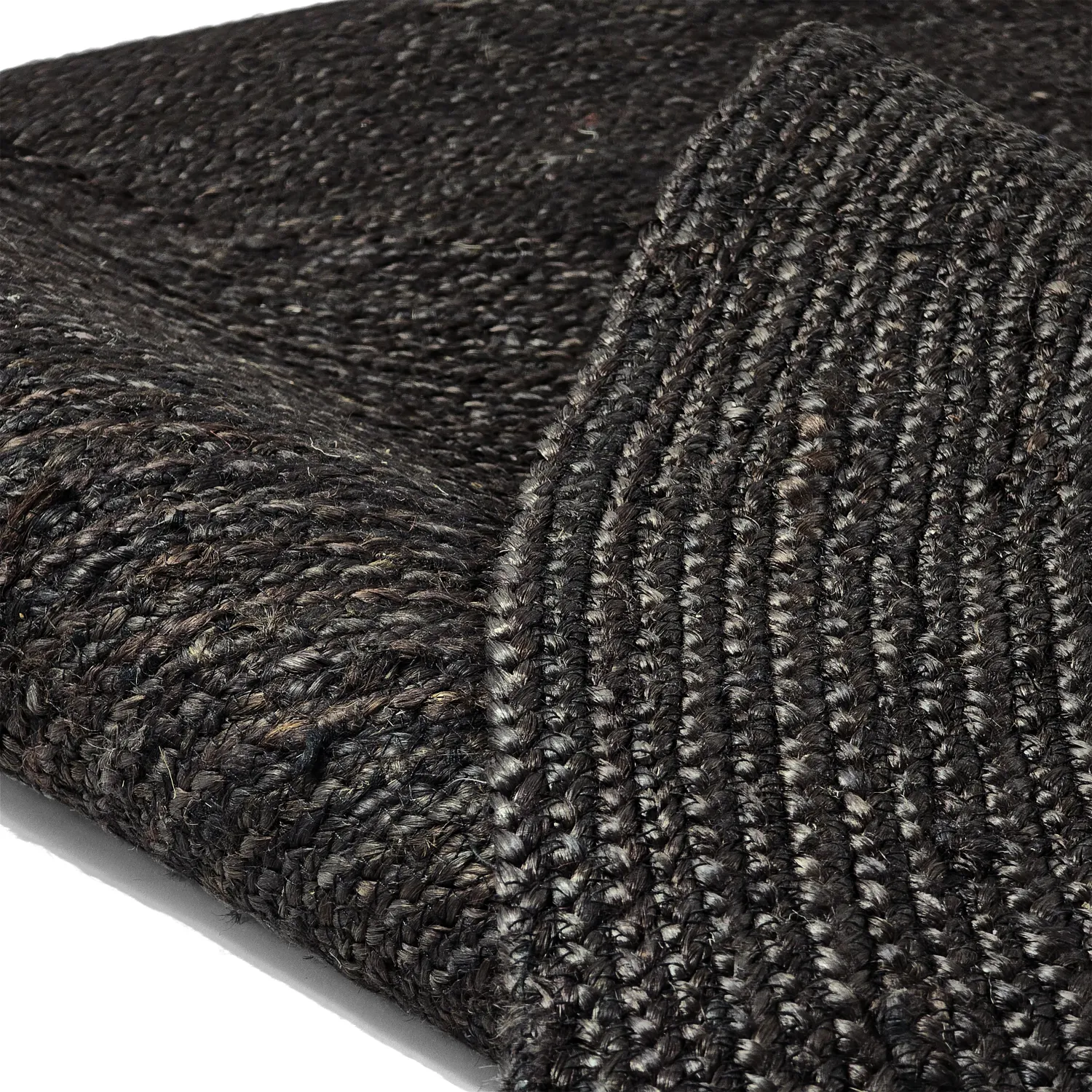 Kerek jutaszőnyeg - Amasia (fekete)