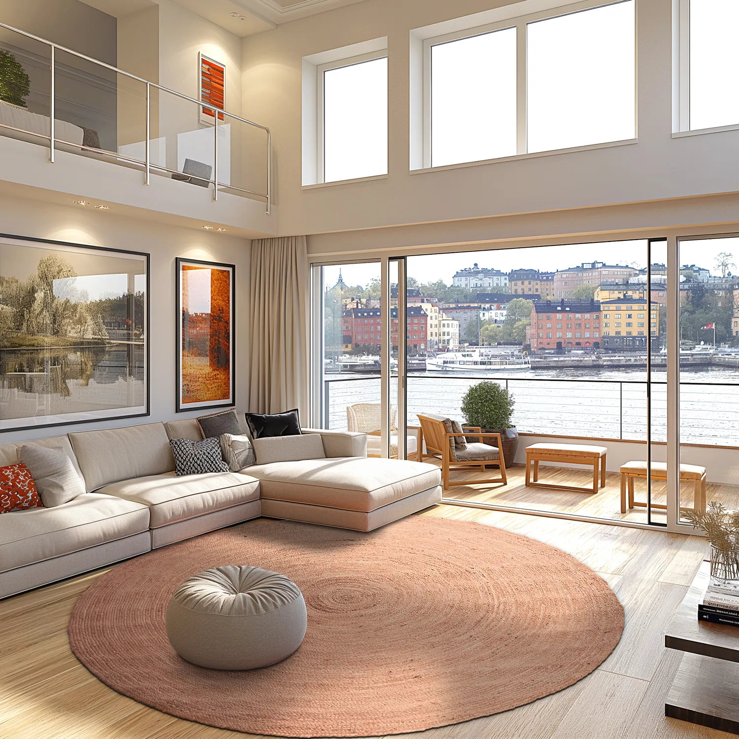 Kerek jutaszőnyeg - Amasia (tan)