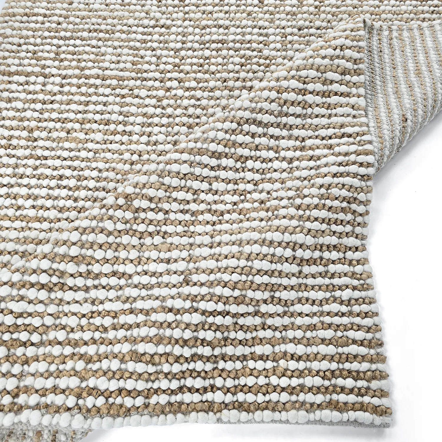Zsákruha szőnyeg - Bally Jute/wool Bubble (természet/fehér)